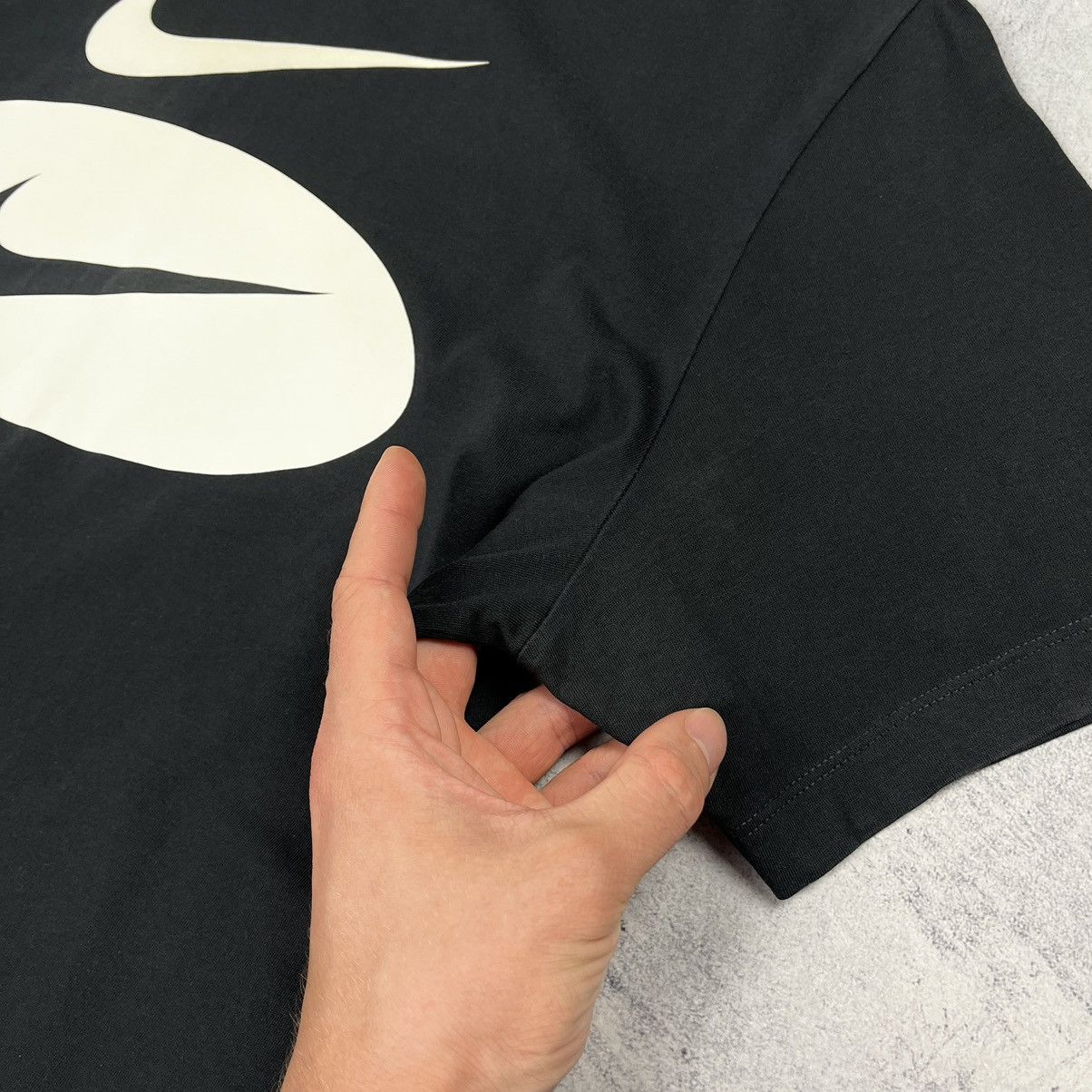 Nike Nike double swoosh drill y2k big logo tee Size US L / EU 52-54 / 3 - 14 Thumbnail