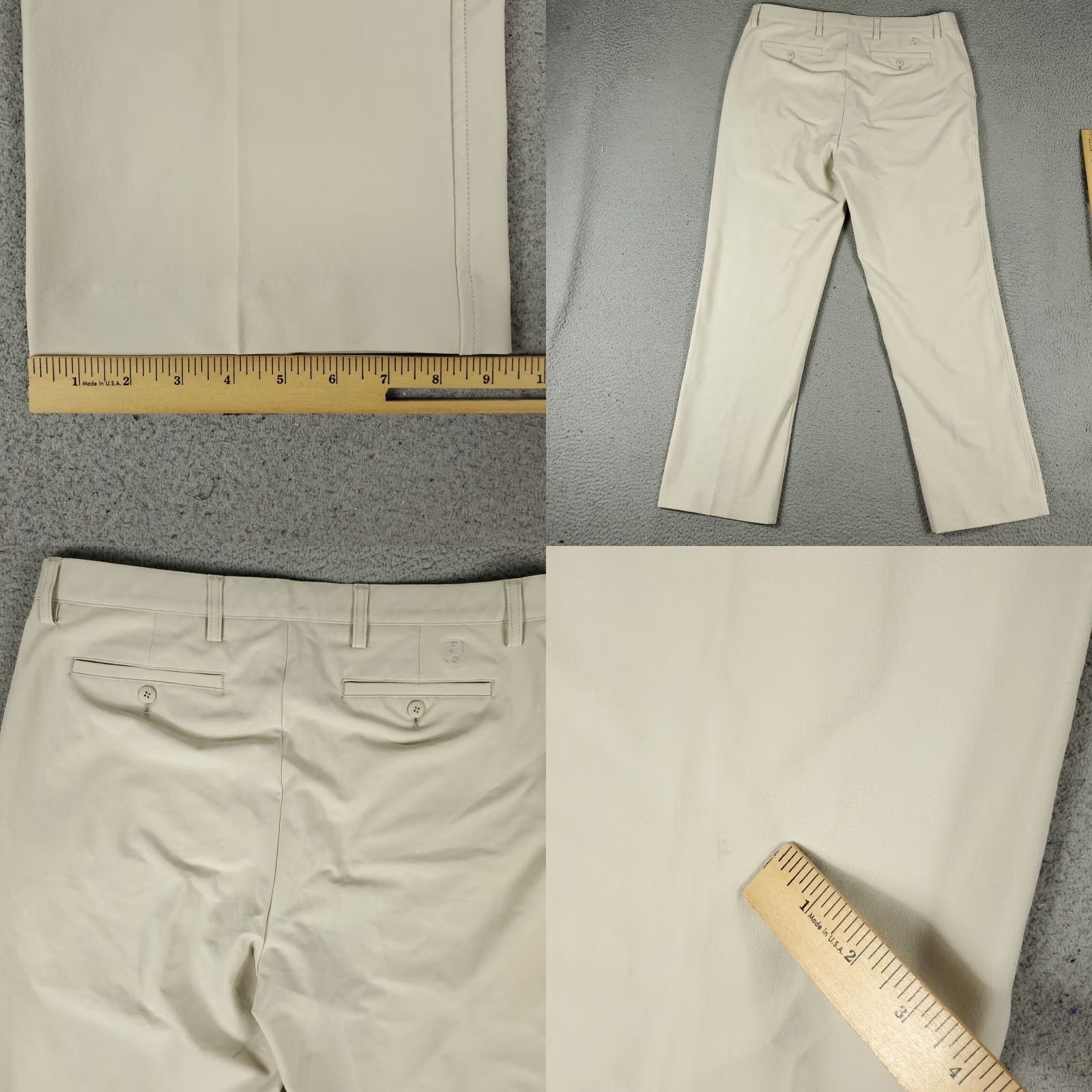 Footjoy FootJoy Chino Pants Mens 38x32 Beige Flat Front Stretch Golf Trousers Size US 38 / EU 54 - 8 Thumbnail