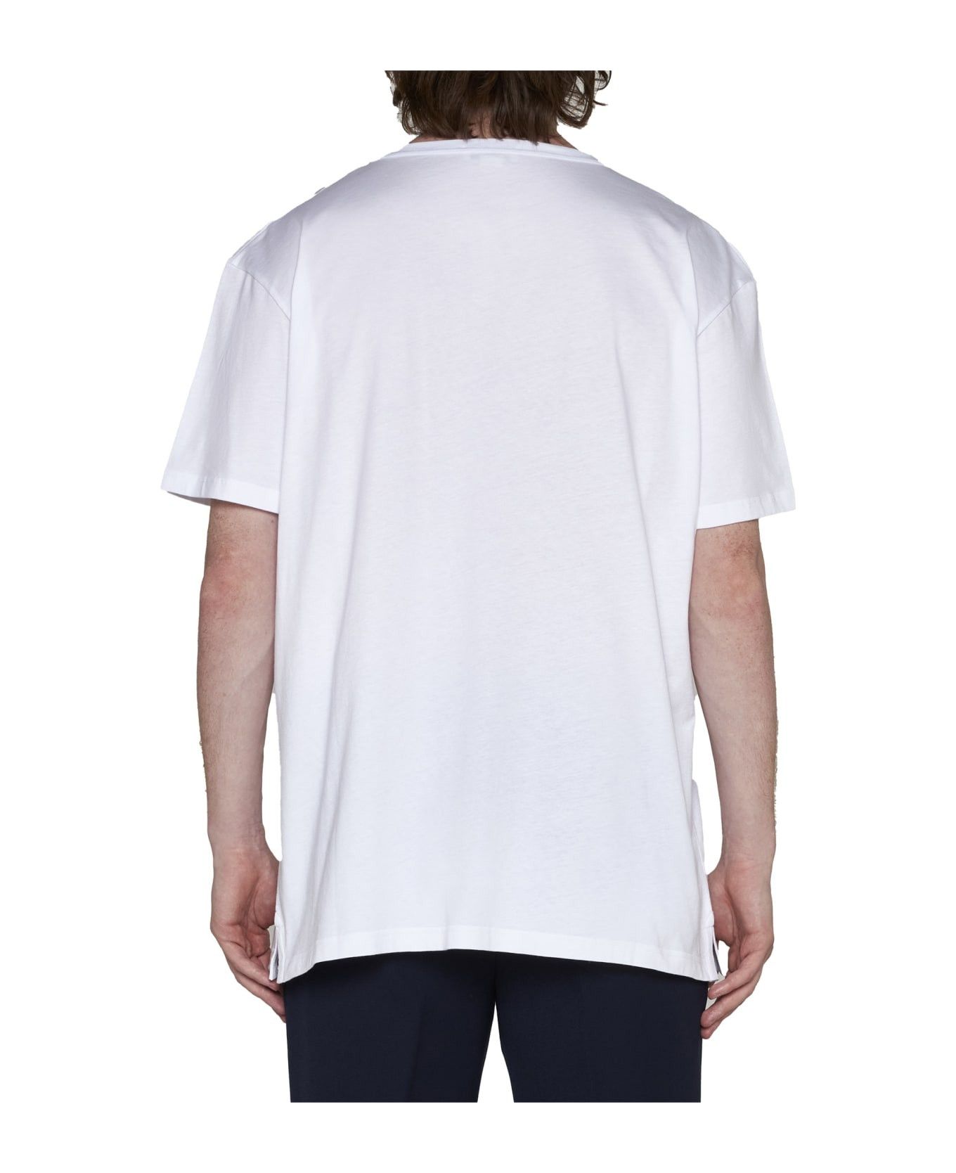 Alexander McQueen o1w1db10725 Solarised Skull T-Shirt in White Size US L / EU 52-54 / 3 - 5 Thumbnail