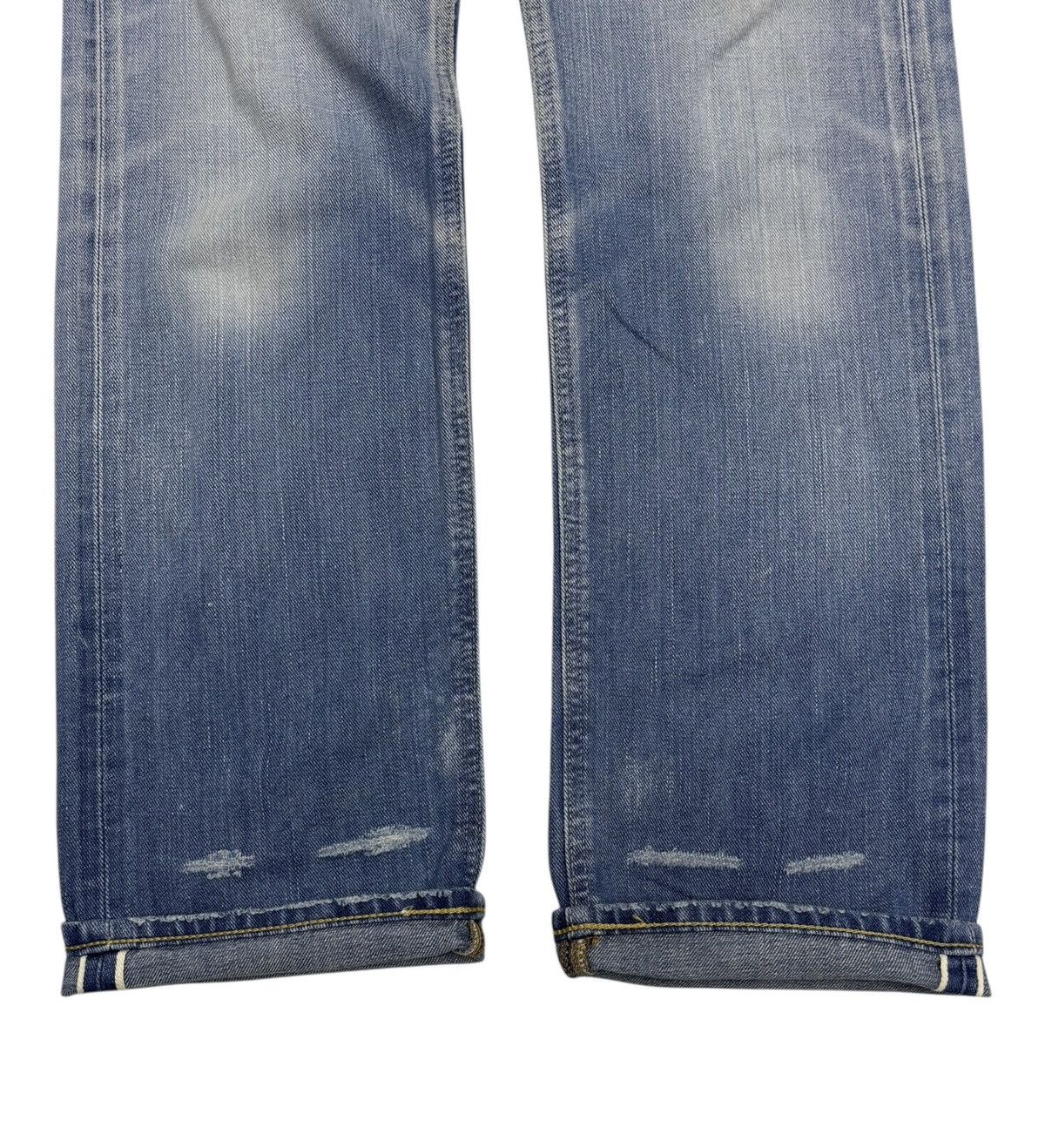 Lee 🔥VINTAGE LADY LEE RIDERS SELVEDGE JEANS DISTRESSED DENIM Size 32" / US 10 / IT 46 - 5 Thumbnail