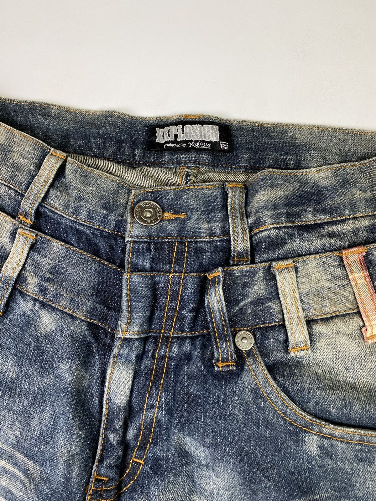 Hysteric Glamour Double waist jeans pant explosion by nylaus bleachwash 30x32 Size US 30 / EU 46 - 10 Thumbnail