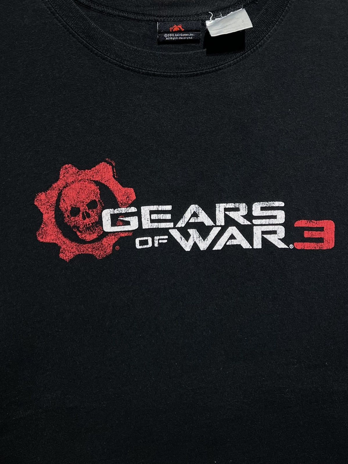 Vintage Vintage 90s Gears of War 3 Video Game Promo T-Shirt Skull Size US XL / EU 56 / 4 - 2 Thumbnail