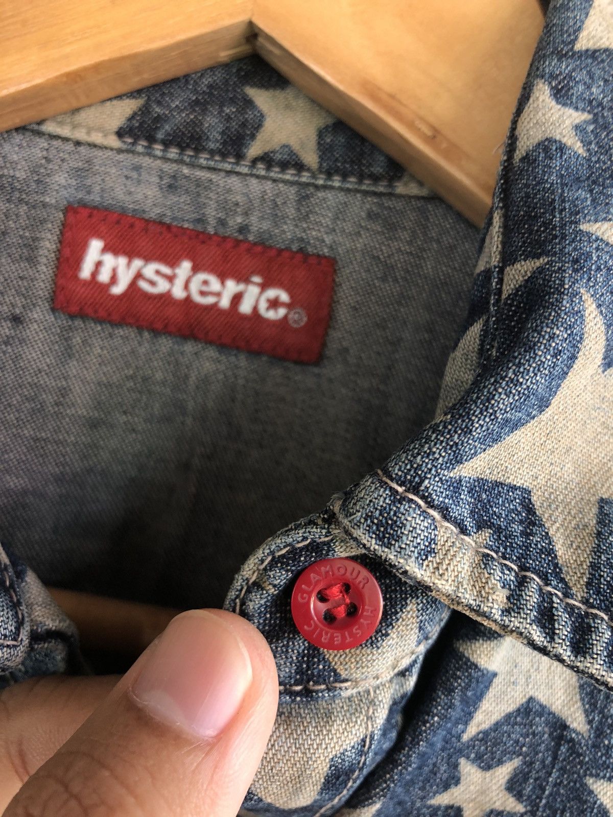 Hysteric Glamour Hysteric Glamour all over print stars denim shirts Size S / US 4 / IT 40 - 5 Thumbnail