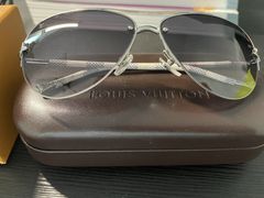 LOUIS VUITTON Metal Crystal Cyclone Sunglasses Z1701U Silver 1160057