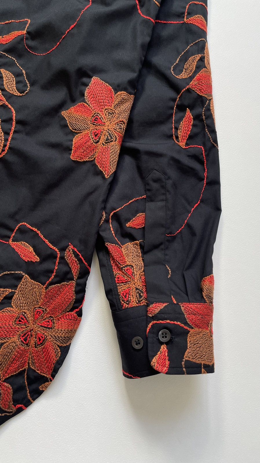 Dries Van Noten A/W 17 ‘Flower Embroidered’ Black Shirt Size US M / EU 48-50 / 2 - 22 Thumbnail