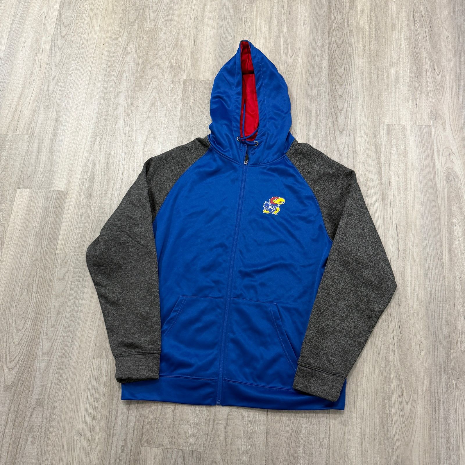 Colosseum Athletics Kansas Jayhawks Full Zip Hoodie Men's Extra Large Pullover Size US XL / EU 56 / 4 - 1 Thumbnail