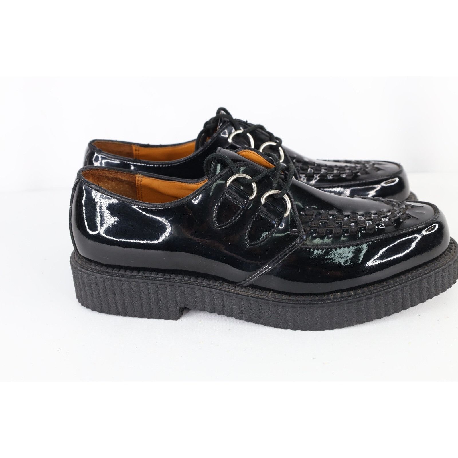 Vintage Deadstock Vintage 90s Patent Leather Creepers Shoes Size US 10 / EU 43 - 4 Thumbnail