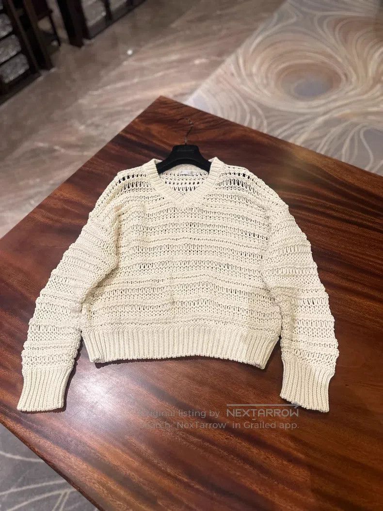 Brunello Cucinelli Brunello Cucinelli Cotton Sweater Size L / US 10 / IT 46 - 3 Thumbnail