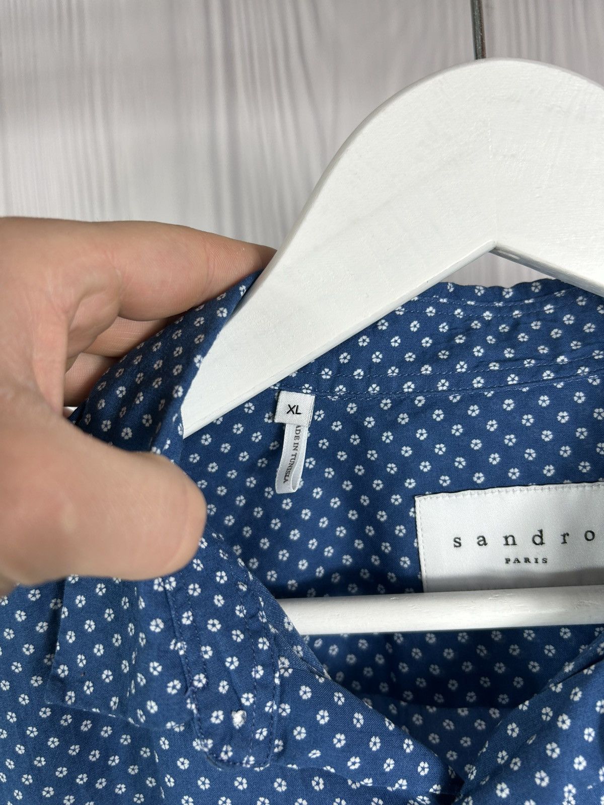 Sandro Sandro Paris Mini Floral Cotton Shirt Button Size XL Size US XL / EU 56 / 4 - 8 Thumbnail
