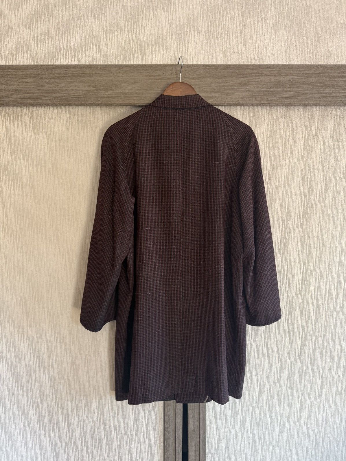 Other Spring&Autumn Vintage Japanese Raglan Wool Coat Red Check Size US L / EU 52-54 / 3 - 14 Thumbnail