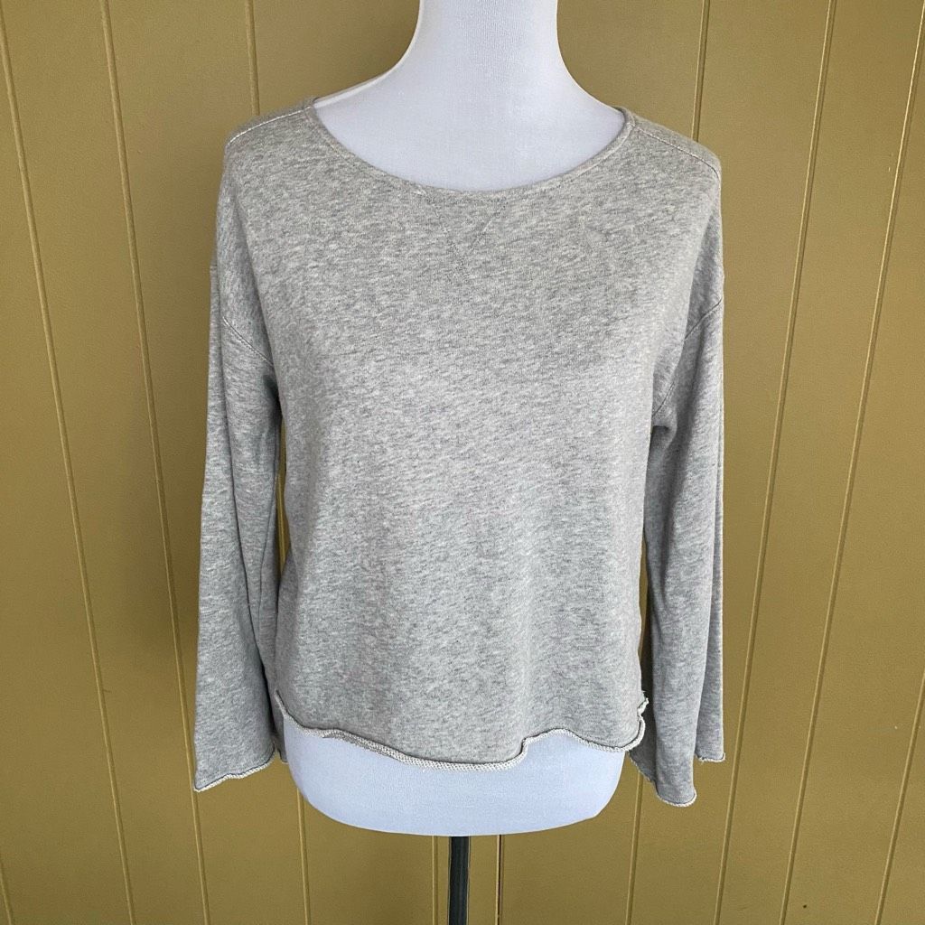 American Eagle Outfitters American Eagle women M crop scoopneck raw hem Longsleeve swe Size M / US 6-8 / IT 42-44 - 1 Thumbnail