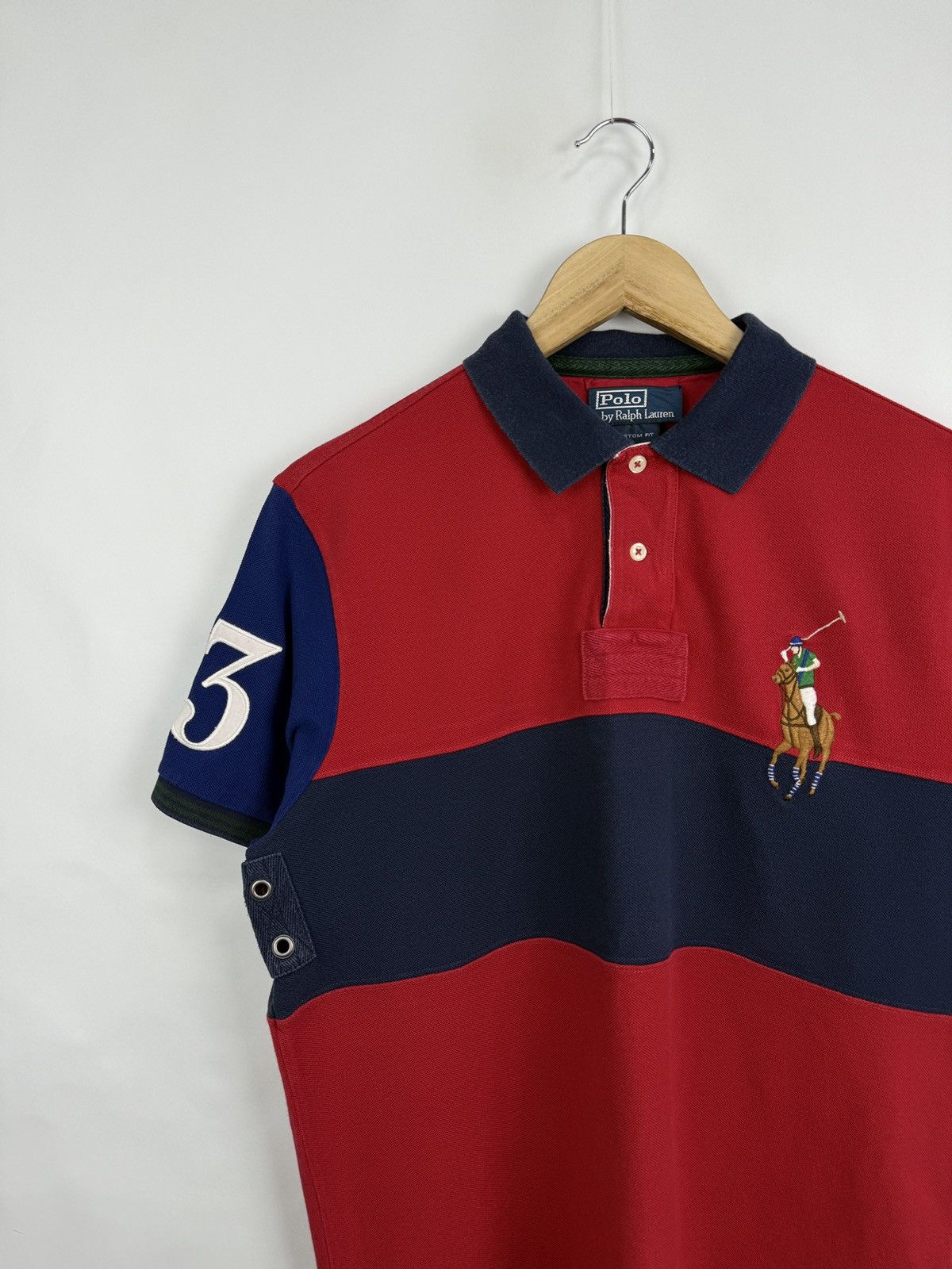 Polo Ralph Lauren 🇺🇸 Vintage 90s Polo Ralph Lauren Custom Fit Polo Chief Keef Size US L / EU 52-54 / 3 - 3 Thumbnail