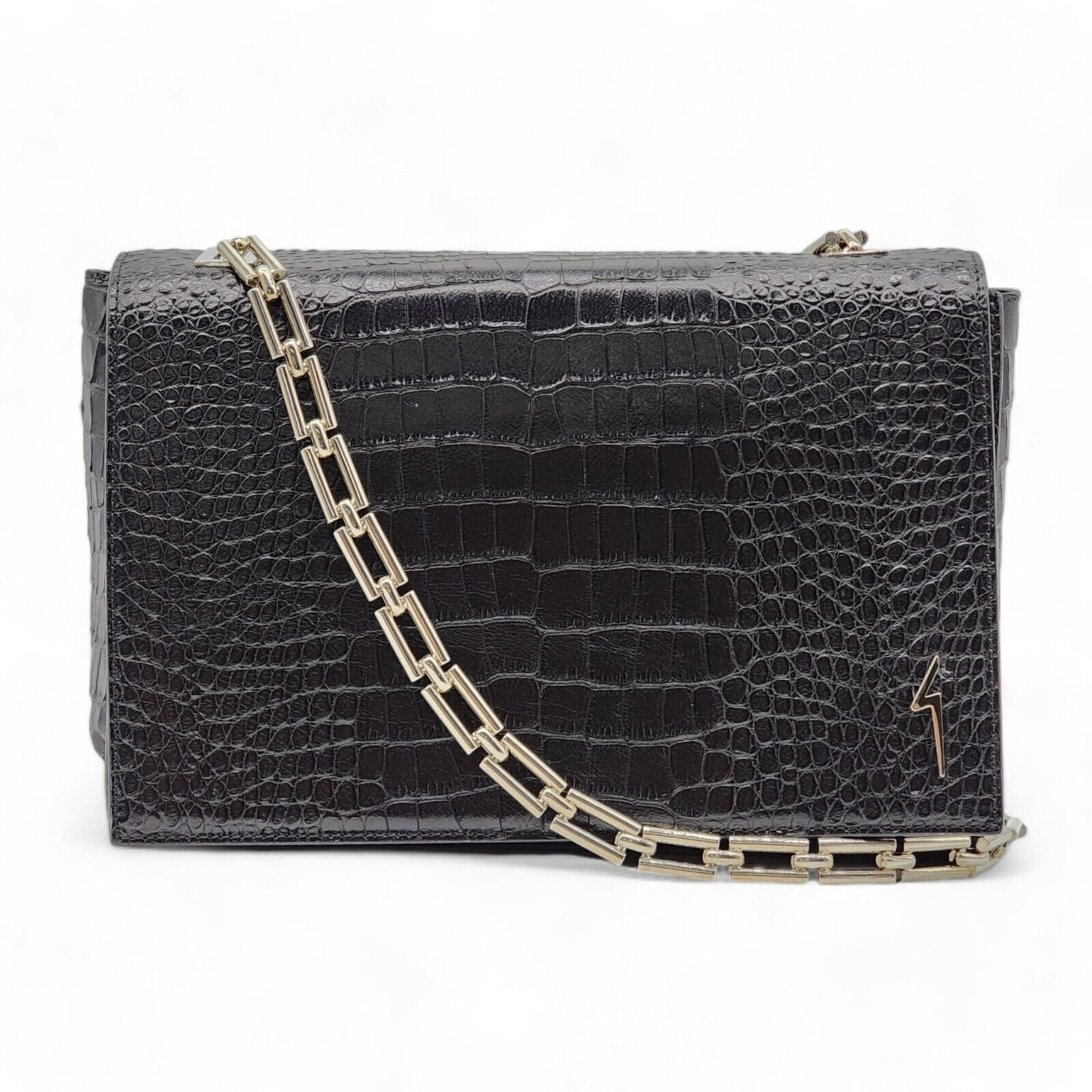 Giuseppe Zanotti Christen Shoulder Bag Clutch - Python Leather Black $890 Size ONE SIZE - 1 Thumbnail