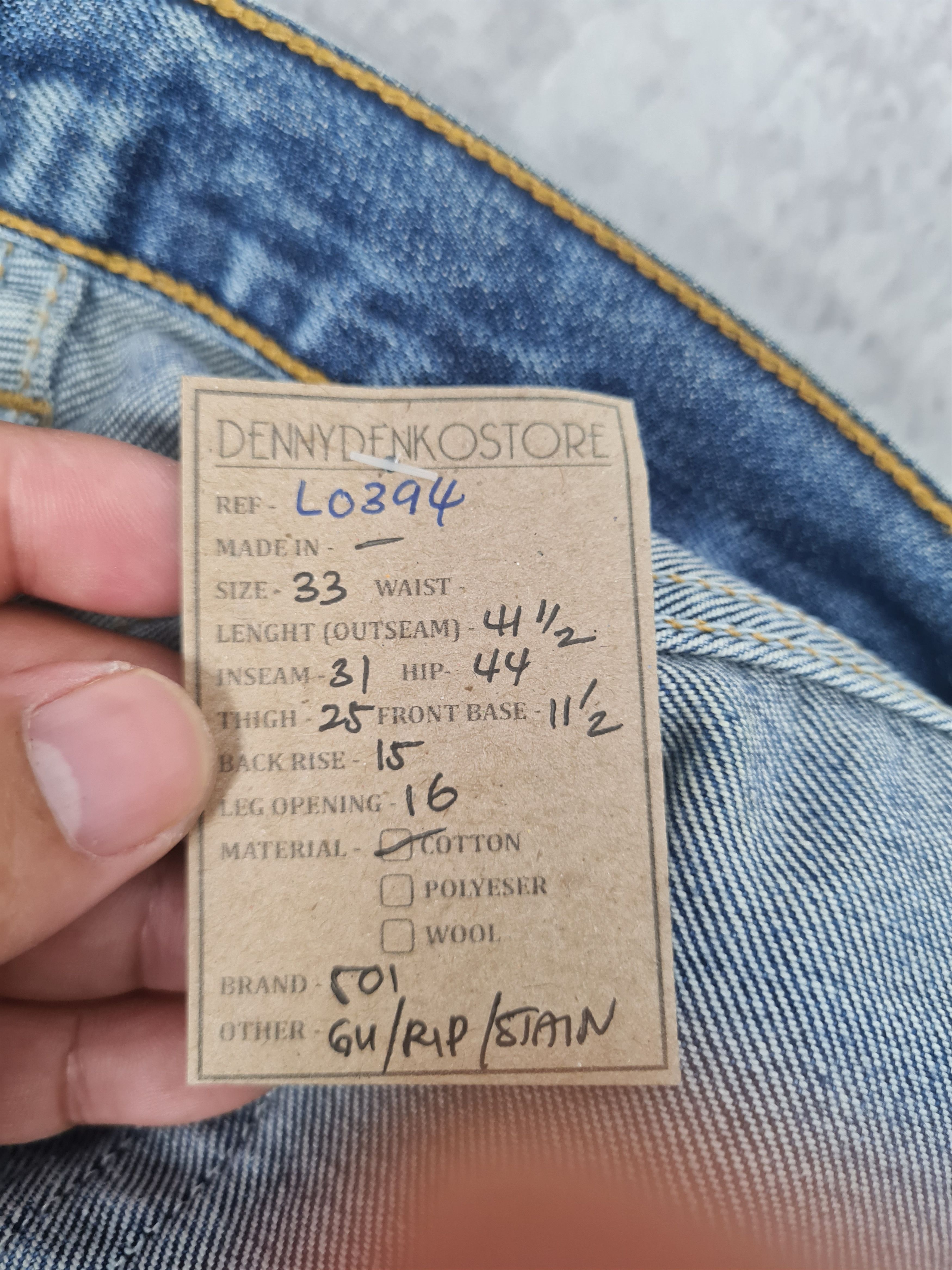 Levi's Vintage LEVIS 501 Ripped Rust Stain Jeans L0394 Size 33X31 Size US 33 - 15 Thumbnail
