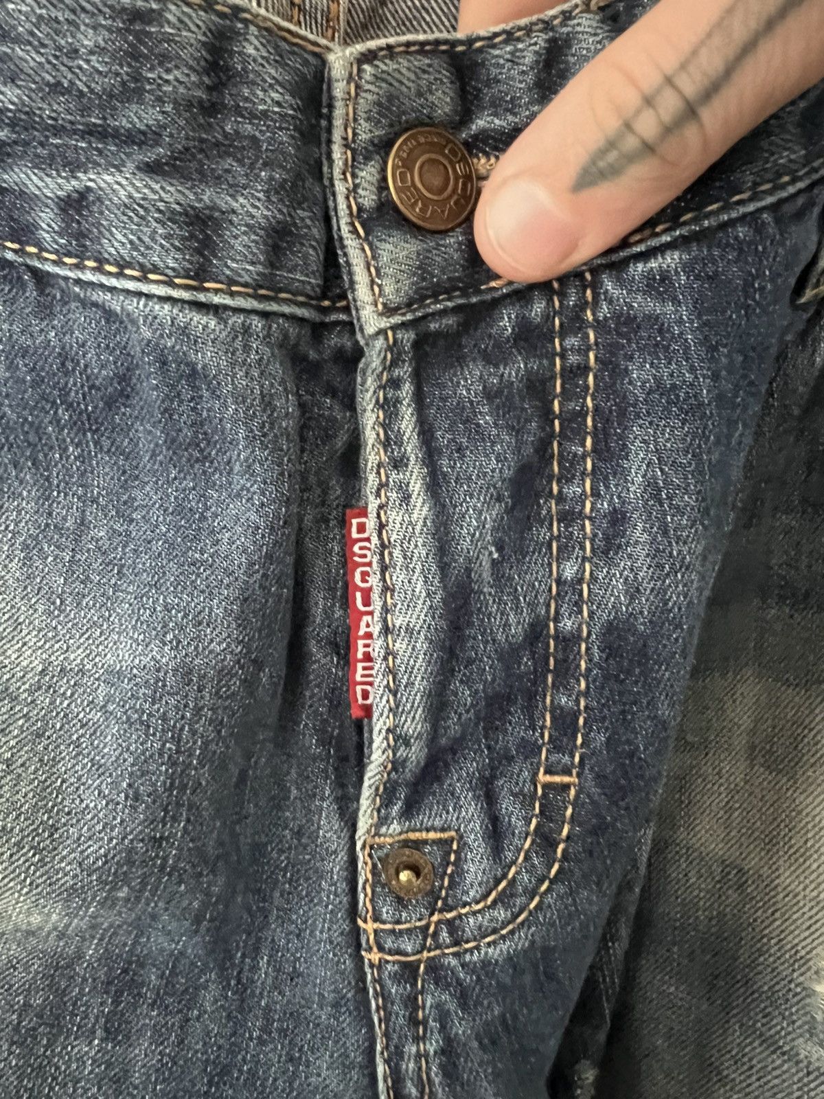 Dsquared2 Distressed D2 Key Accessory Jeans Size US 32 / EU 48 - 6 Thumbnail