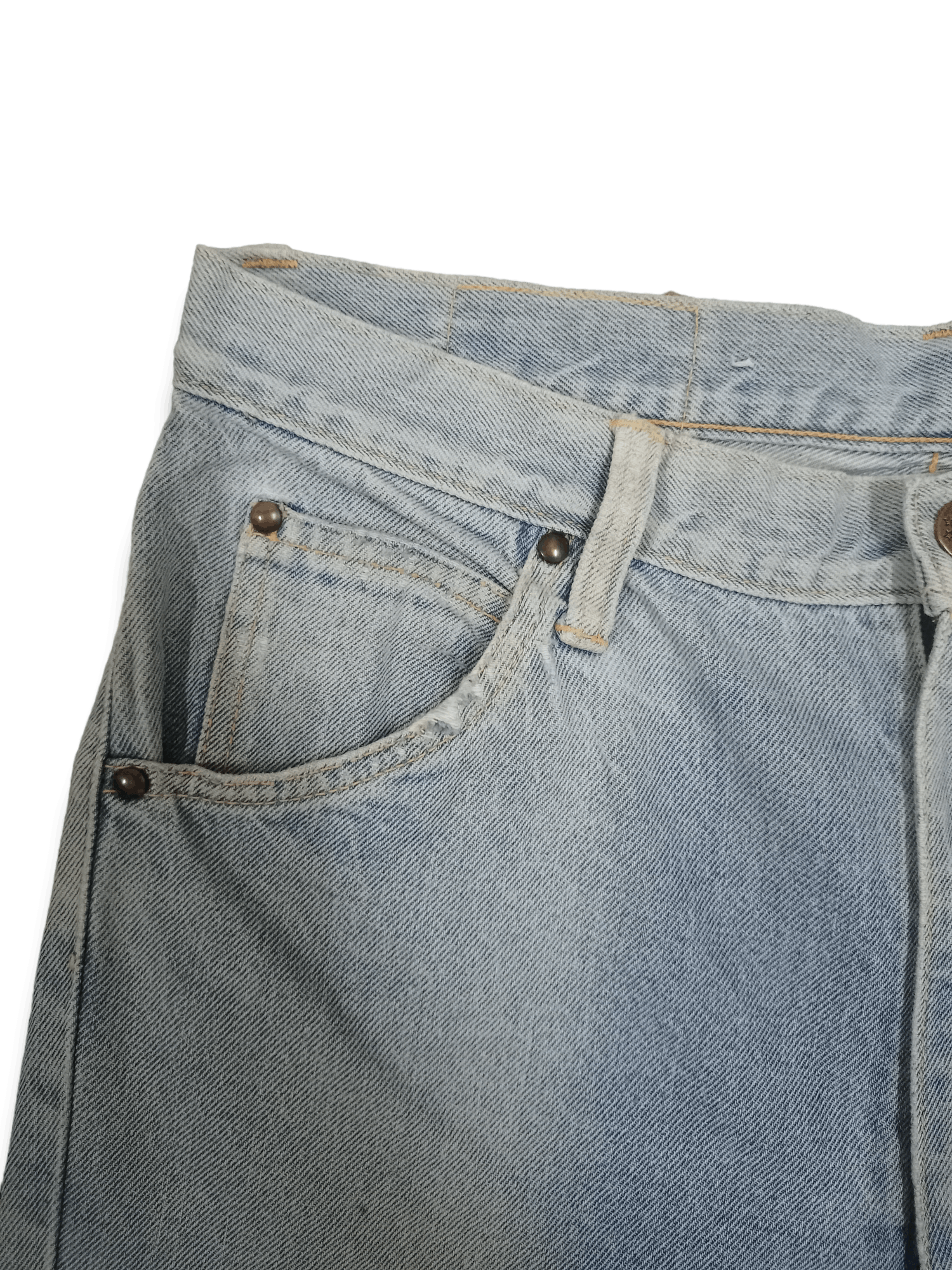 Edwin × Japanese Brand Vintage Edwin Light Wash Ripped Style Baggy Jeans 31x24 Size US 31 - 6 Thumbnail