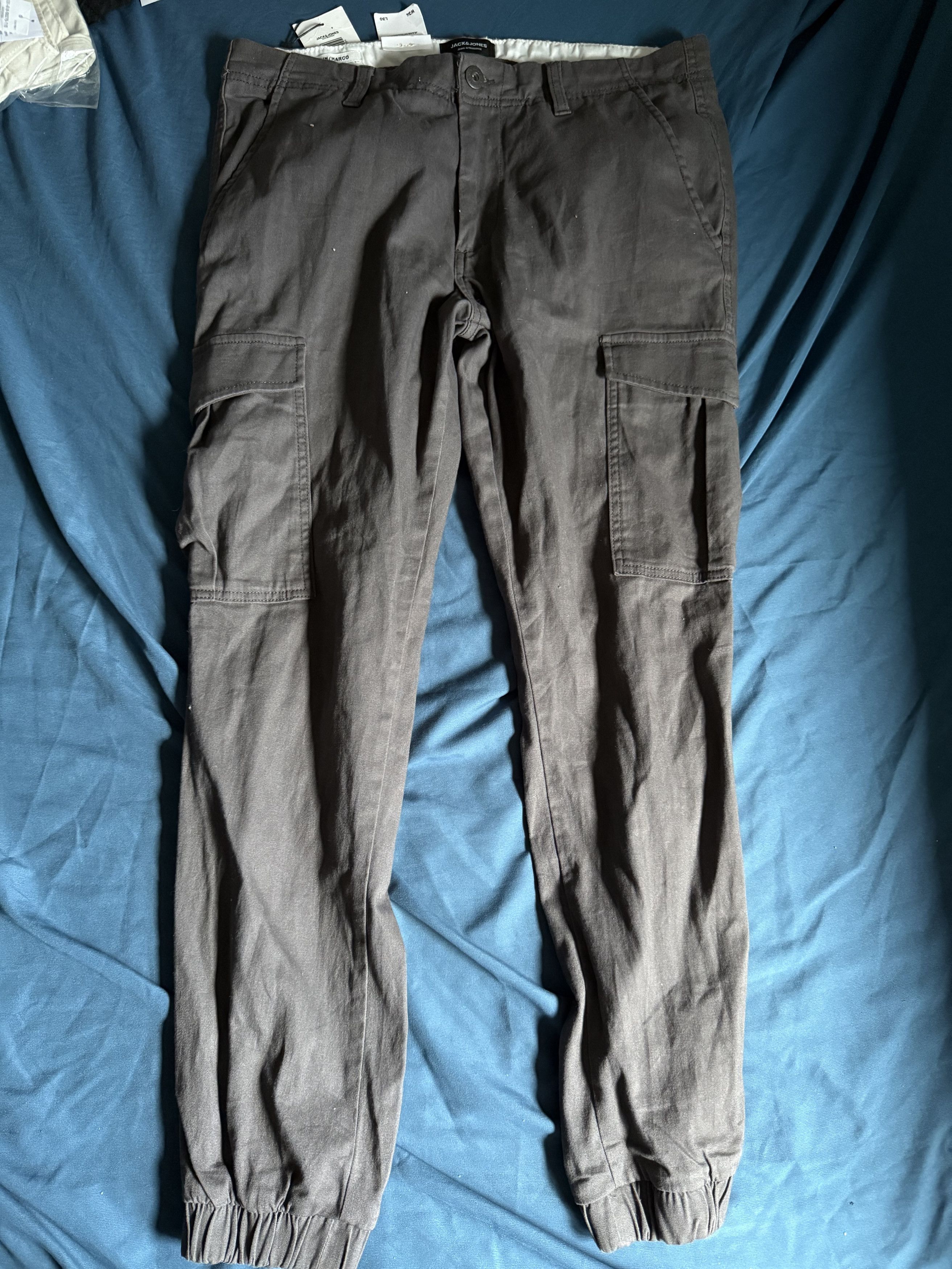 Jack & Jones JACK & JONES Slim Marco Green Cargo Pants Joggers Mens 34x30 Size US 34 / EU 50 - 2 Thumbnail