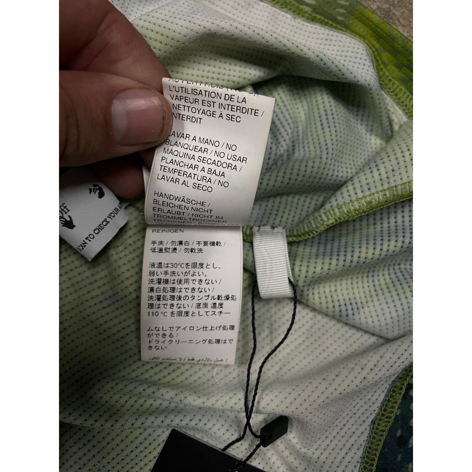 Off-White Off White Mesh Tee Green Used XL Size US XL / EU 56 / 4 - 7 Thumbnail