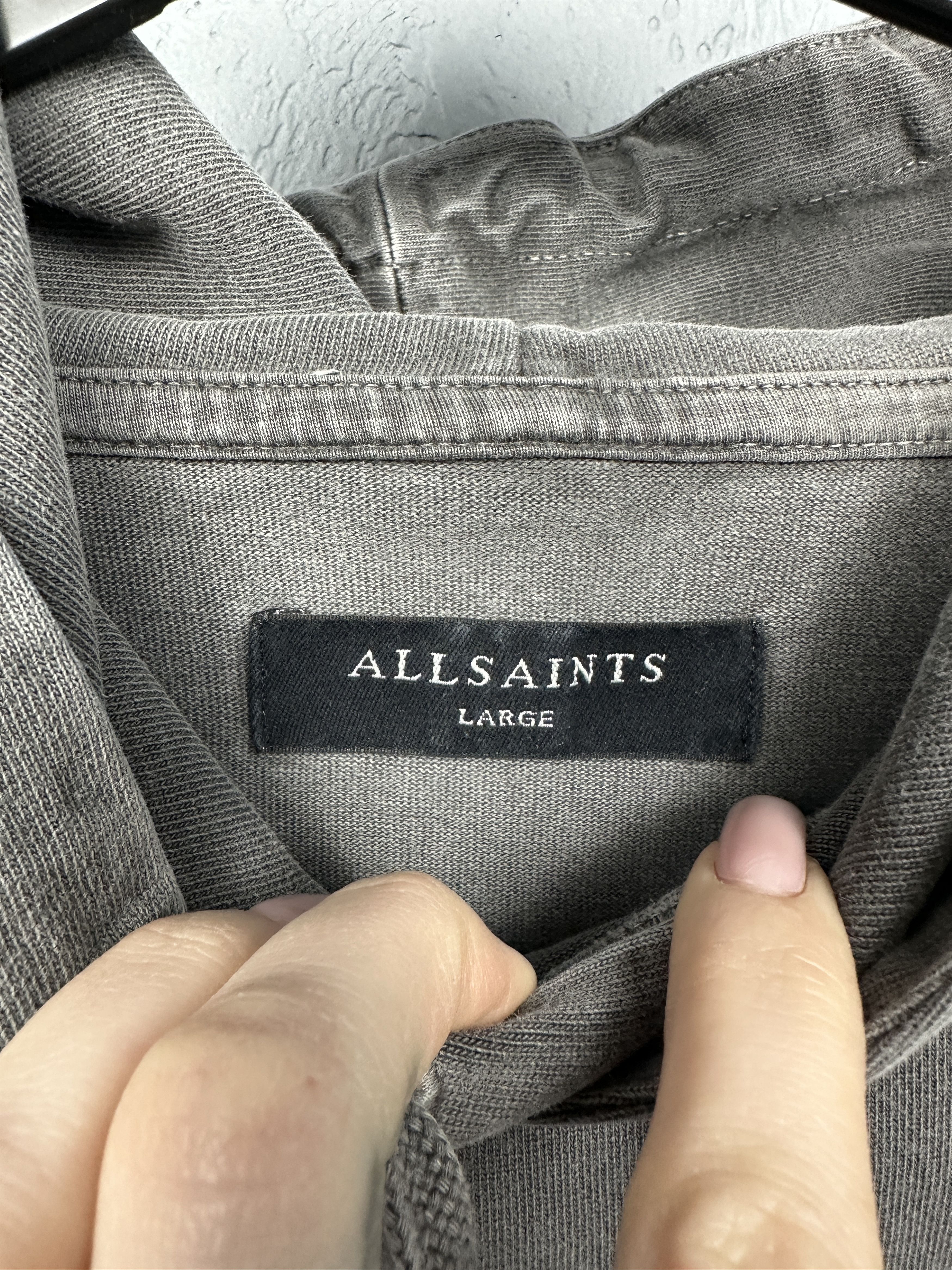 Allsaints Allsaints Mens Brookes Pullover Washed Relaxed Hoodie Size US L / EU 52-54 / 3 - 4 Thumbnail