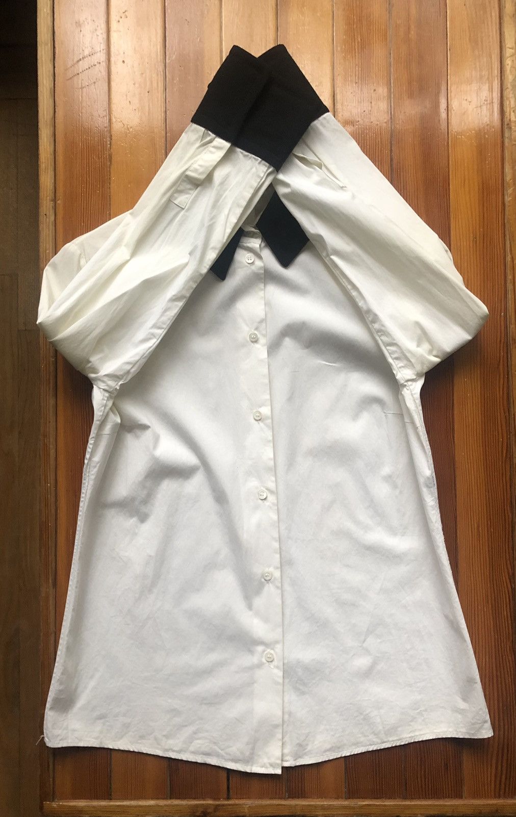 Jil Sander Jil Sander Navy Contrast Collar Blouse Size XS / US 0-2 / IT 36-38 - 15 Thumbnail