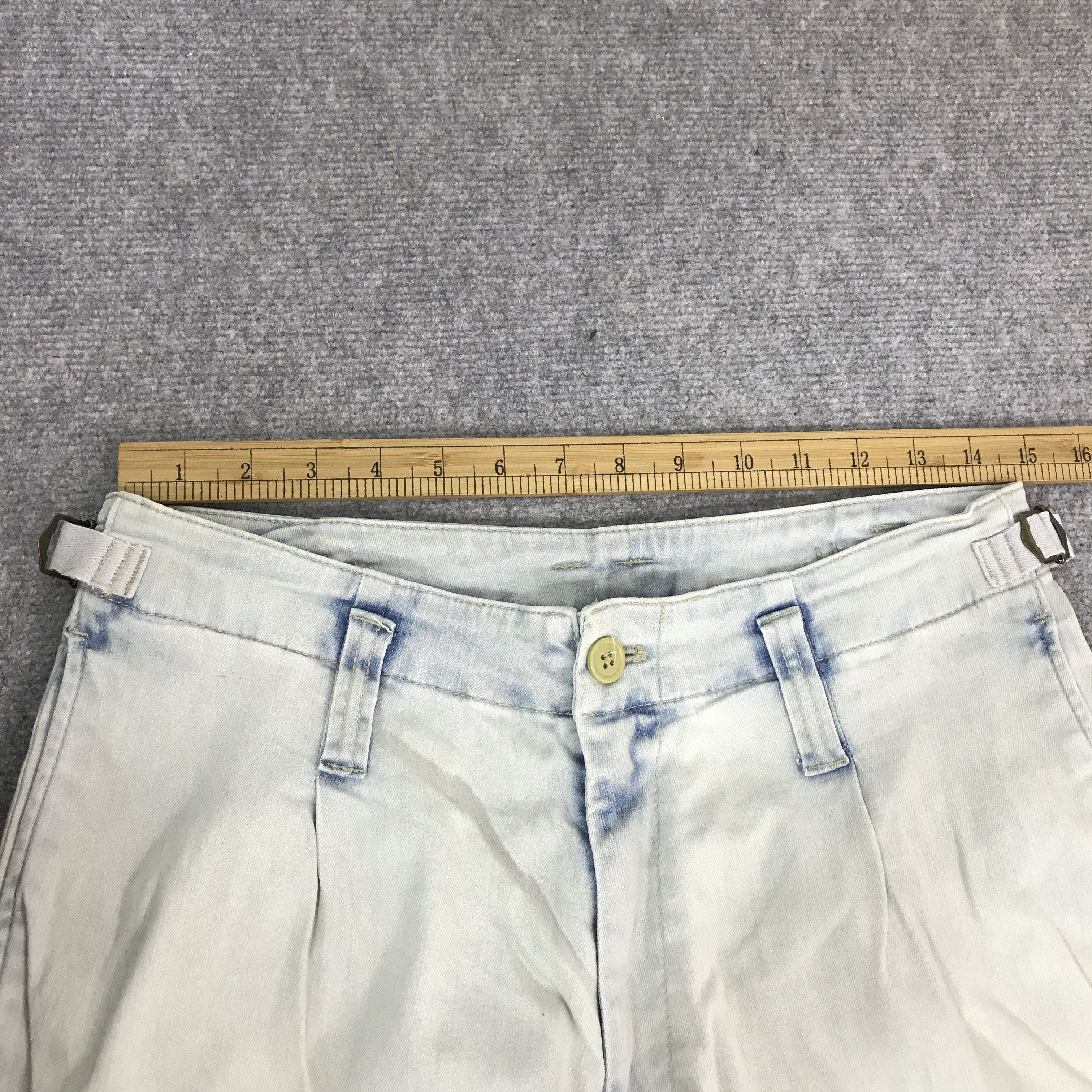 Japanese Brand BALLON PANTS PURPLE&YELLOW WIDE DENIM PANTS Size US 28 / EU 44 - 7 Thumbnail