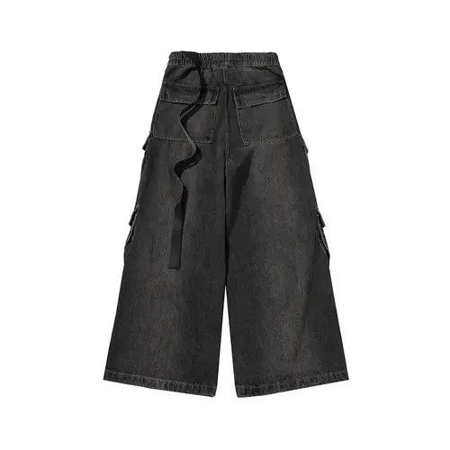 VIBE Hombre Drawstring Elastic Baggy Cargo Jeans Size US 34 / EU 50 - 6 Thumbnail