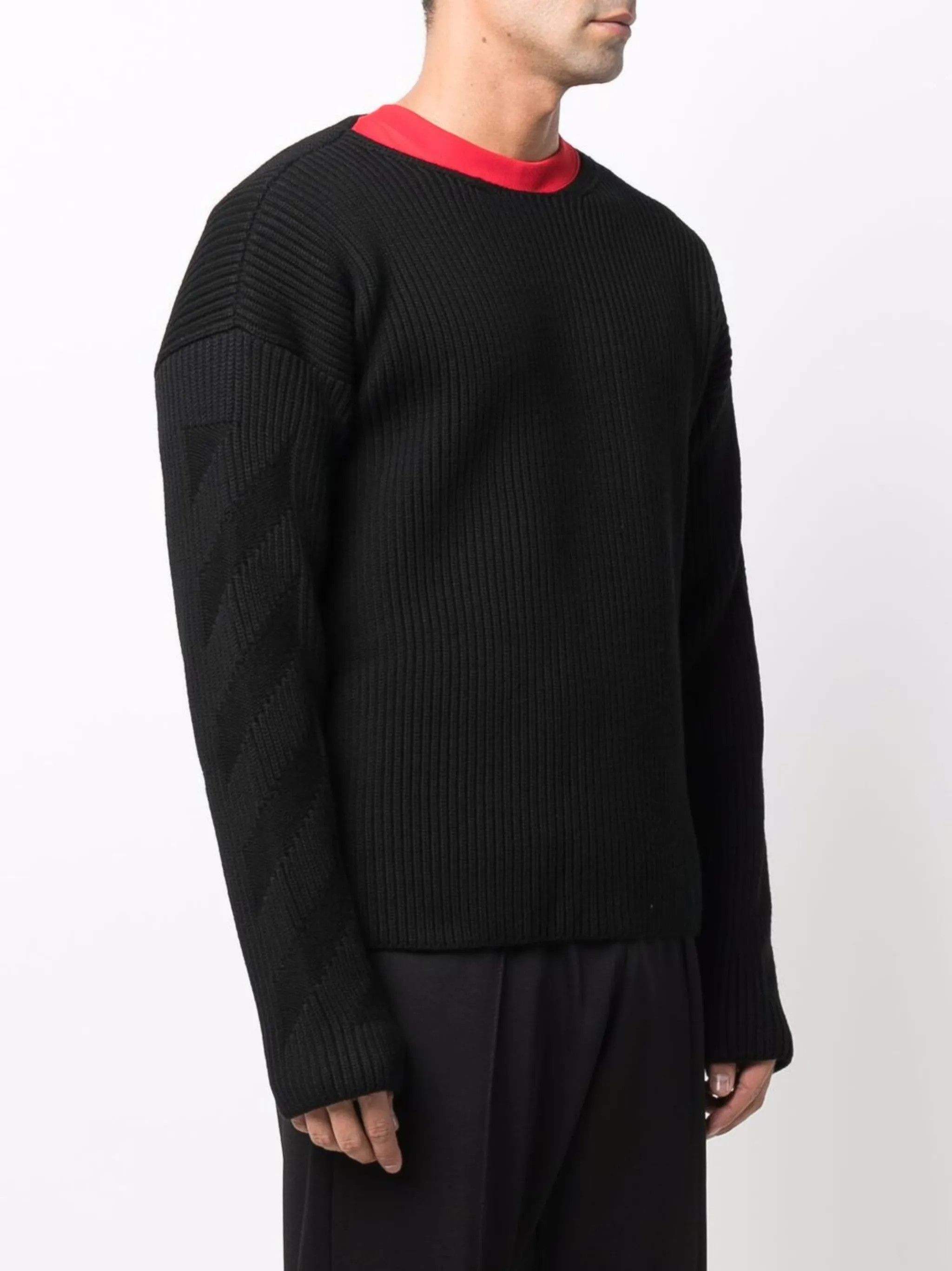 Off-White o1y0325 Crewneck Sweater in Black Size US S / EU 44-46 / 1 - 3 Thumbnail