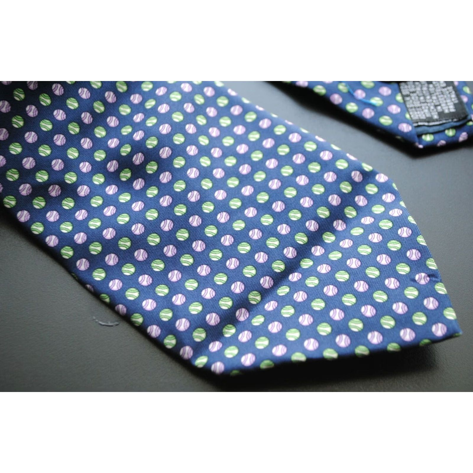 Vintage FRANGI TIE Geometric DOTS 100% Silk Made in ITALY Blue Mens Classic Length 57-60in 150cm Size ONE SIZE - 2 Thumbnail