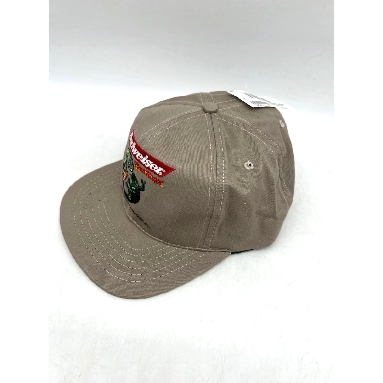 Budweiser VINTAGE Budweiser 1996 Team Roping Trucker Hat One Size Beige Adjustable Western Rodeo Mens Size ONE SIZE - 4 Thumbnail
