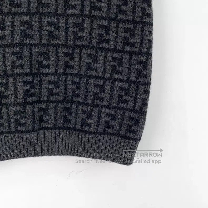 Fendi Fendi Beige-Grey Classic Double F Monogram Printed Cashmer Size 24" / US 00 / IT 34 - 4 Thumbnail