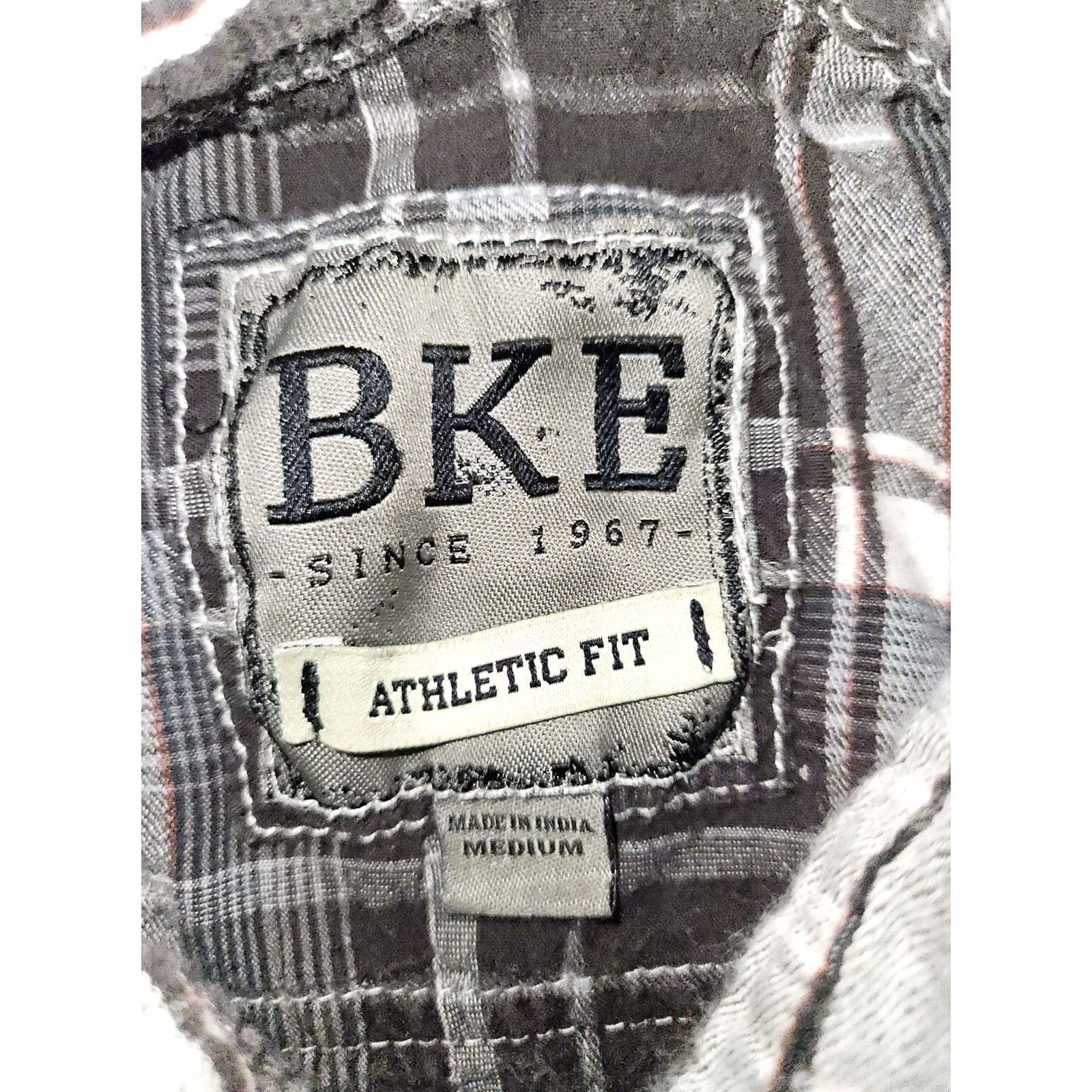 BKE BKE Shirt Mens Medium Brown White Plaid Long Sleeve Pearl Snap Western Top Size US M / EU 48-50 / 2 - 2 Thumbnail