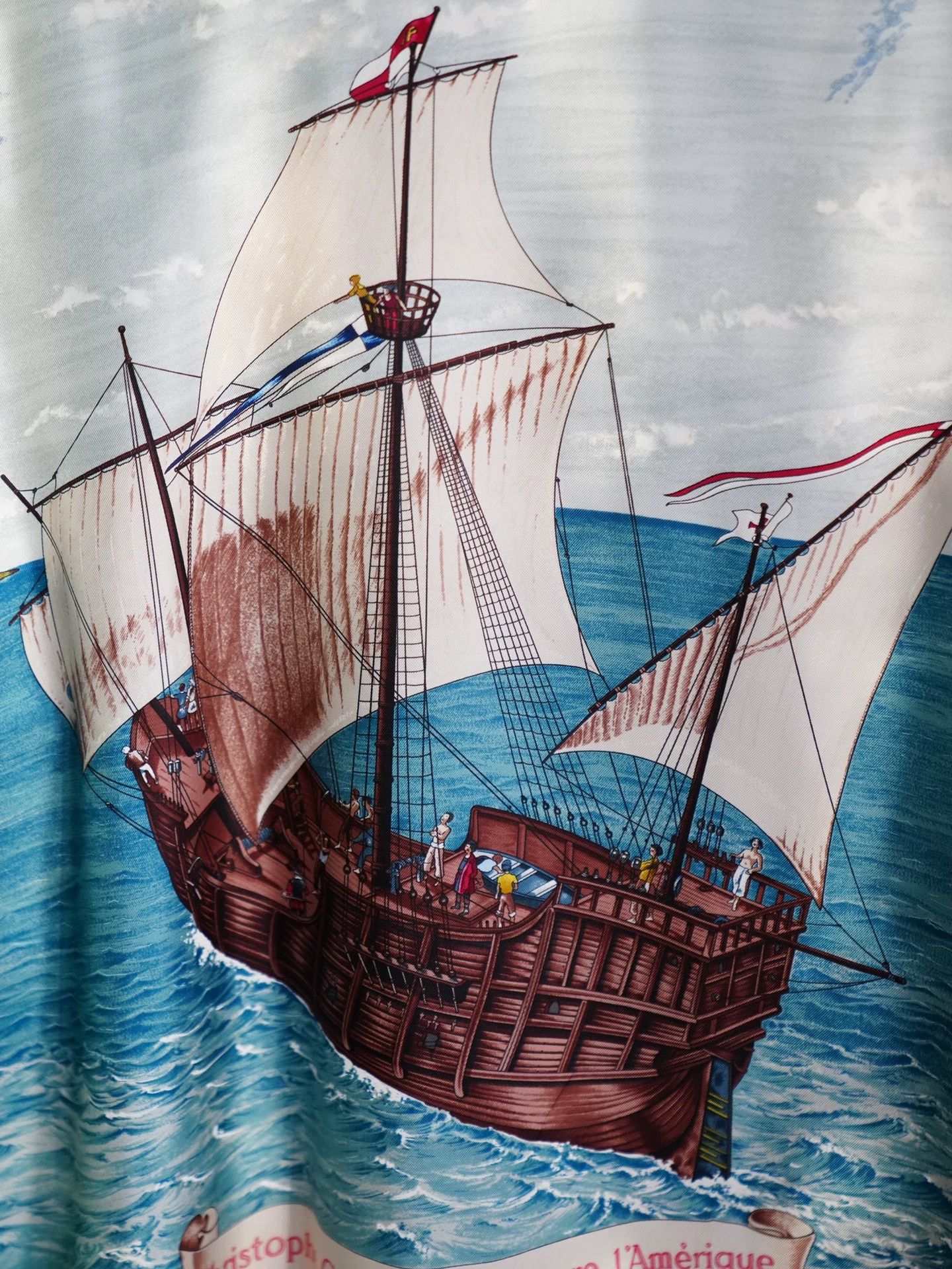 Hermes Hermes Vintage Silk Columbus Discovery Print Shirt Size M / US 6-8 / IT 42-44 - 6 Thumbnail