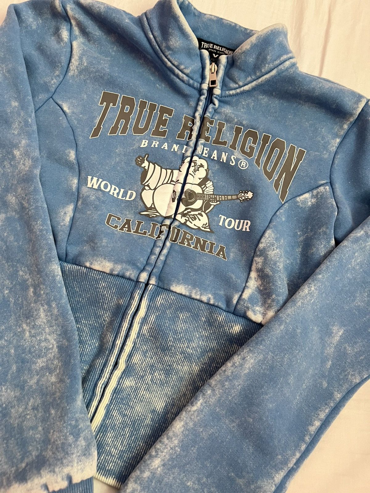 True Religion Blue True Religion Zip Up Jacket Size XS / US 0-2 / IT 36-38 - 2 Thumbnail