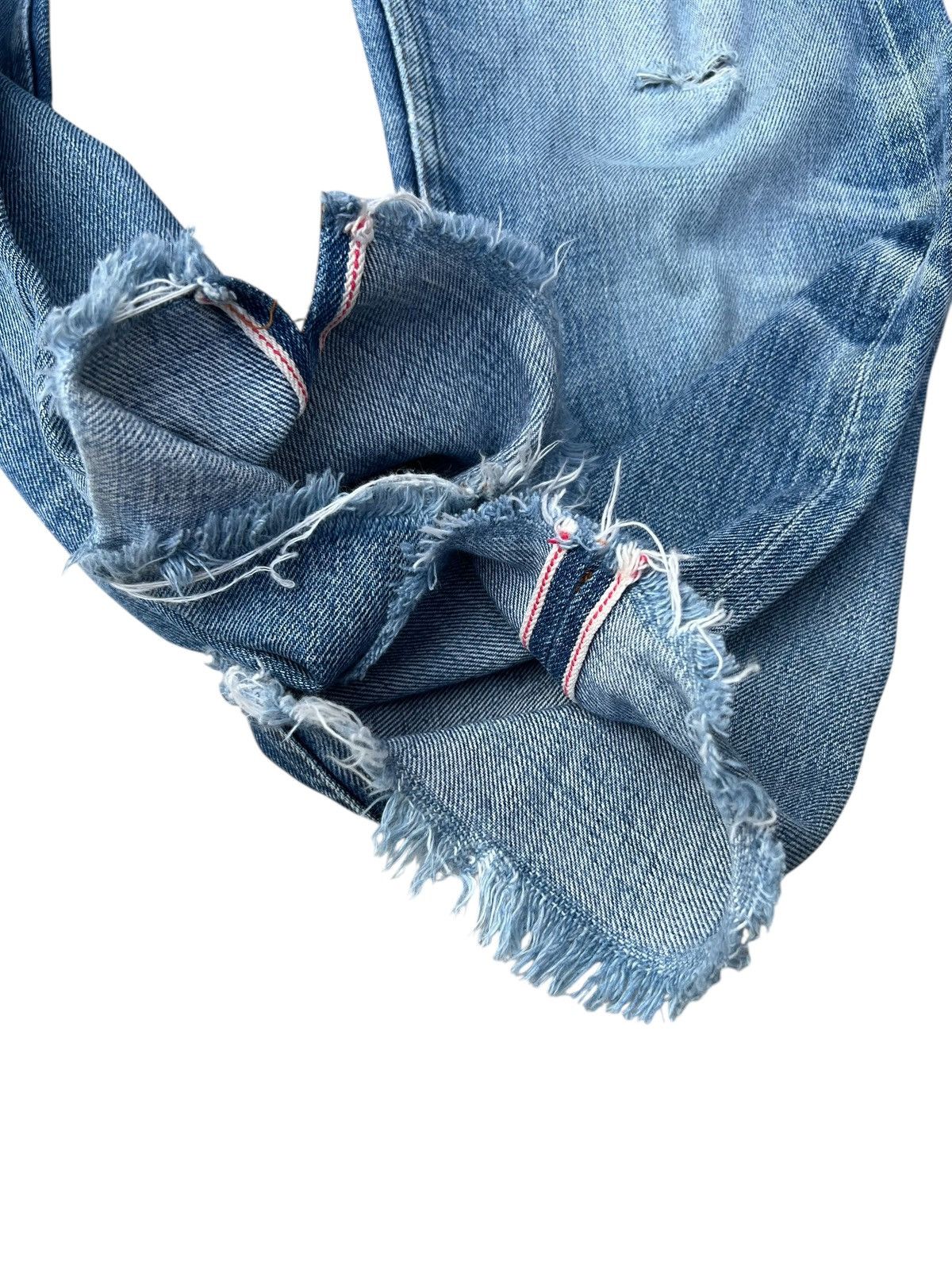 A.P.C. Vintage A.P.C. Distressed Rip Off Leg Denim Selvedge Jeans Size US 30 / EU 46 - 15 Thumbnail