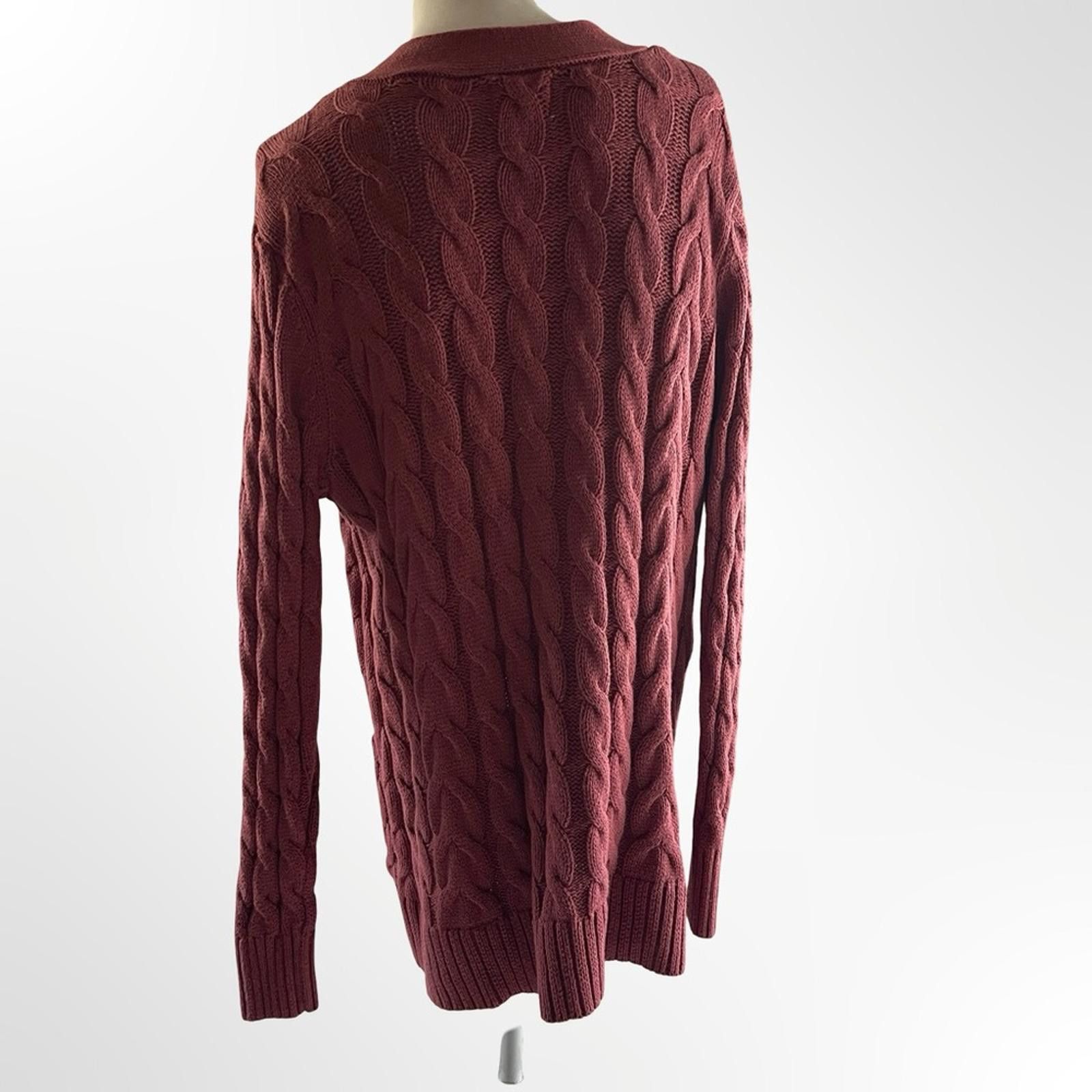 St. Johns Bay St. John's Bay Textured Knit Cardigan in Deep Red in size S Size S / US 4 / IT 40 - 3 Thumbnail