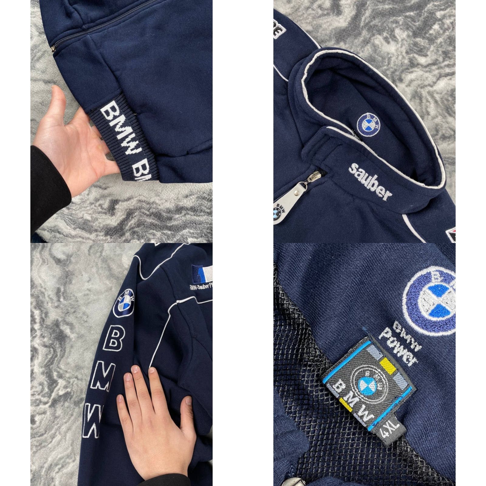 BMW VINTAGE BMW Sauber F1 Racing Full Zip Jacket Men XL Blue Size US XL / EU 56 / 4 - 8 Thumbnail