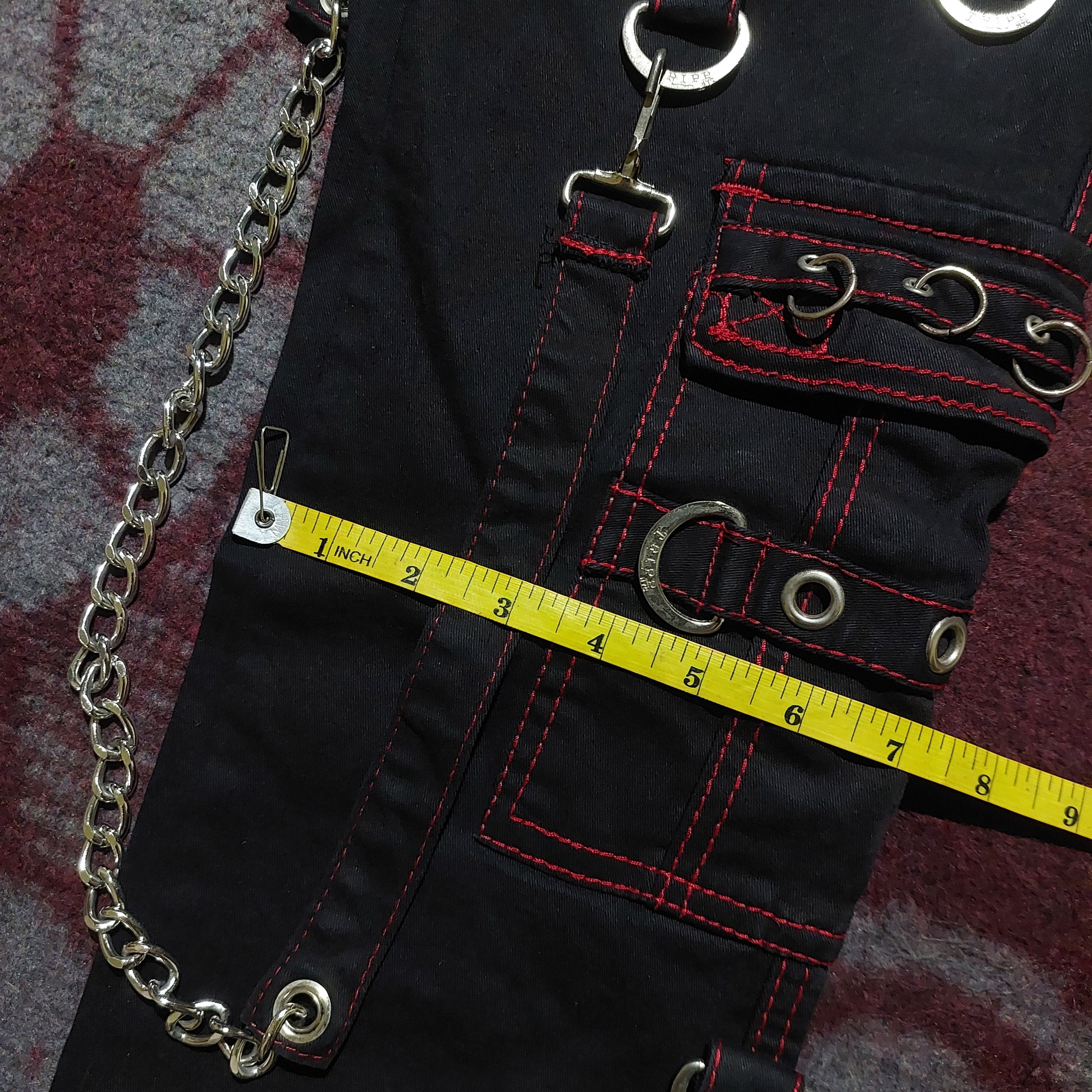 Tripp NYC Avant Garde Trip NYC X-Strap studded cargo Bondage Pants Size US 28 / EU 44 - 21 Thumbnail