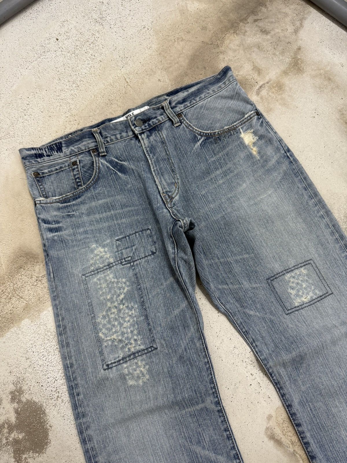 Edwin Edwin XVS Vintage Sashiko Japanese Distressed Denim Pants Size US 36 / EU 52 - 3 Thumbnail