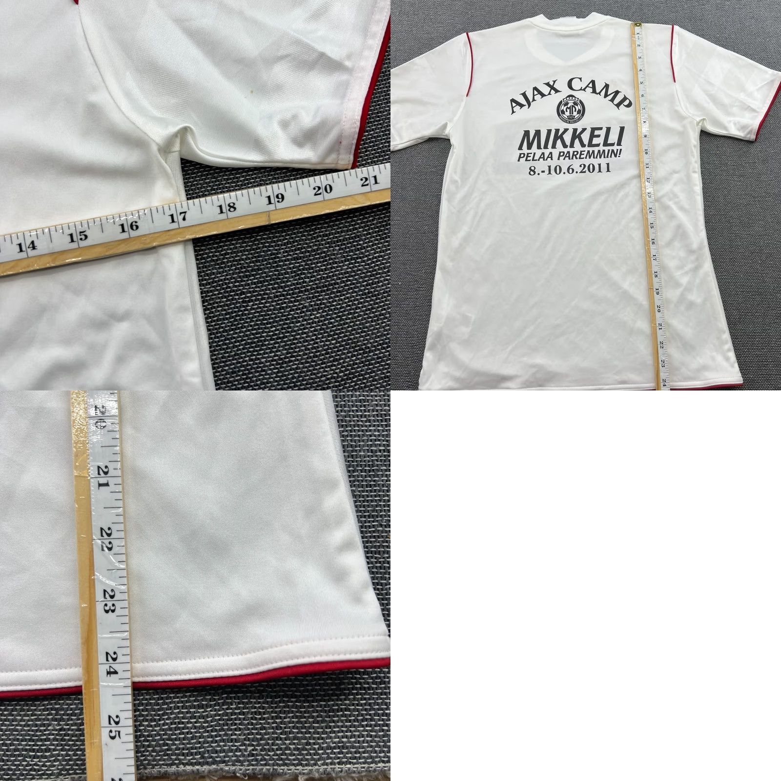 Adidas Ajax Amsterdam 2011 Training Drill Football Jersey Mens XS Adidas White Shirt Size US XS / EU 42 / 0 - 10 Thumbnail
