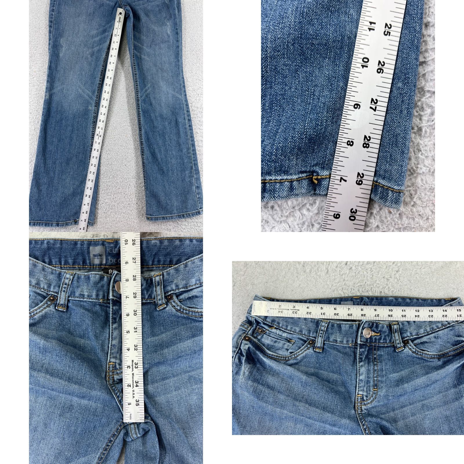 Mossimo Mossimo Jeans 8 Blue Denim Curvy Boot Cut Cotton Blend 28x29 Womens Size 30" / US 8 / IT 44 - 8 Thumbnail