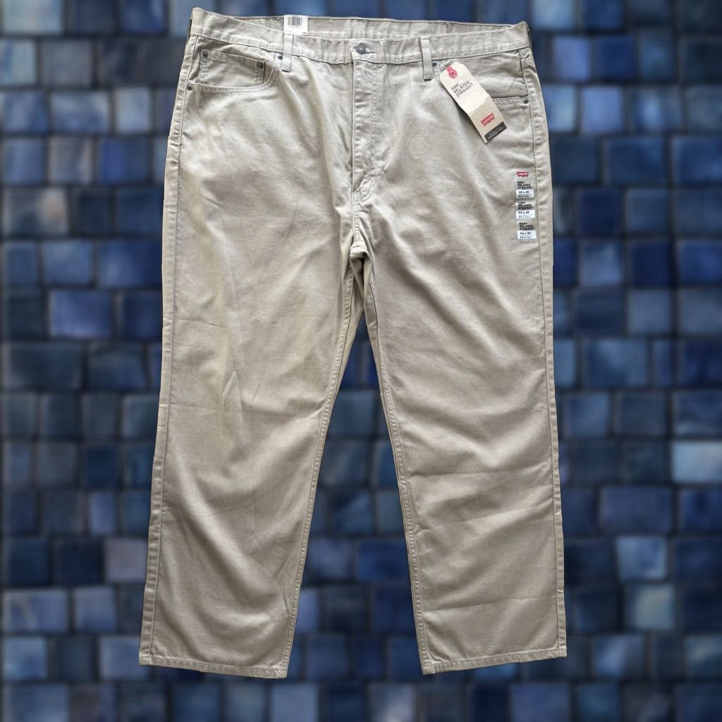 Levi's Levi's 559 Jeans Men Big & Tall 44x30 Beige Relaxed Straight Denim 5-Pocket Button Zip Size US 44 / EU 60 - 1 Thumbnail