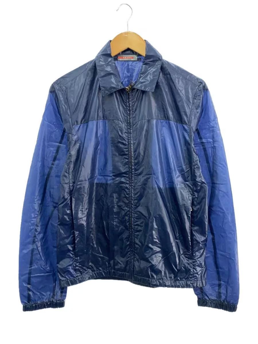 image of Prada Nylon Blouson Jacket in Navy, Men's (Size Small)