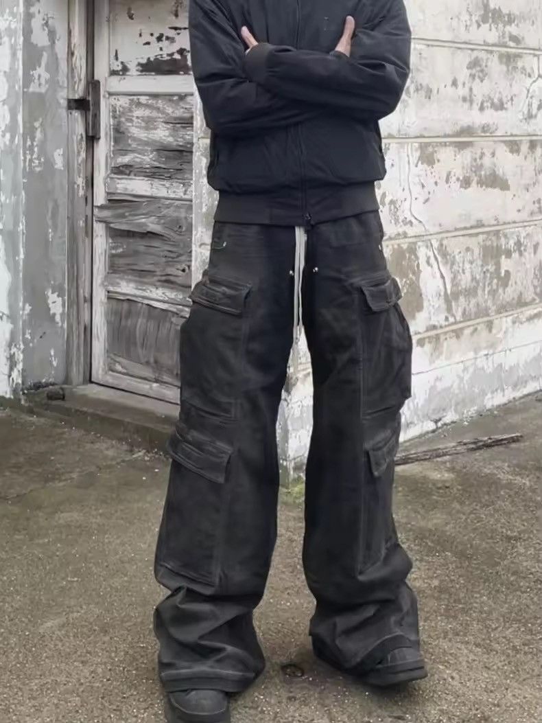 Japanese Brand × Vintage Cargo Pants Men’s Casual Loose Straight Dark Grey Trousers Size US 30 / EU 46 - 4 Thumbnail