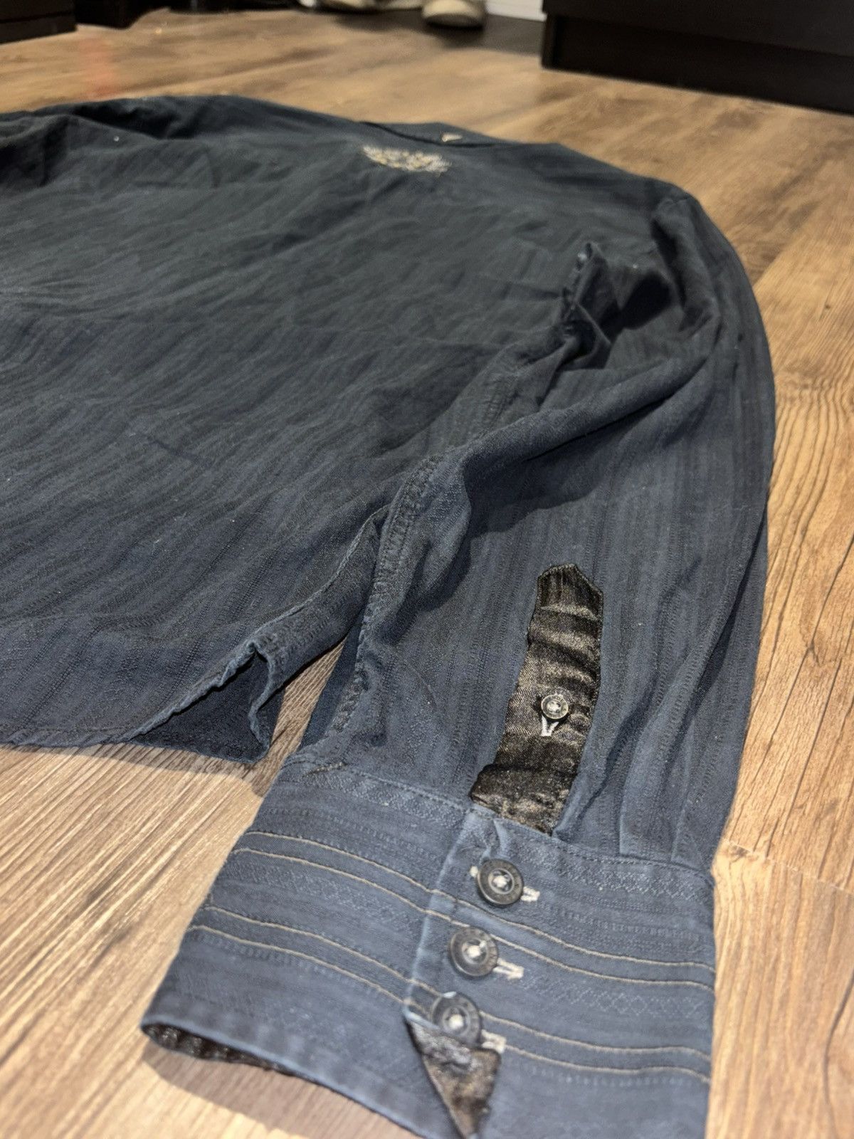 Fender Vintage Fender Navy Blue Custom Shop Long Sleeve Button Up Size US XXL / EU 58 / 5 - 5 Thumbnail