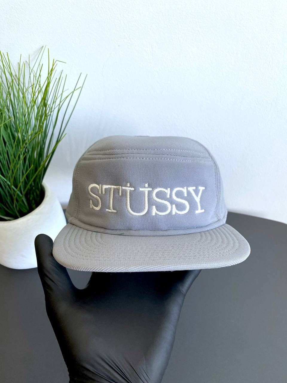 Stussy Stussy Big Logo Vintage Grey Snapback Cap, One Size Size ONE SIZE - 8 Thumbnail