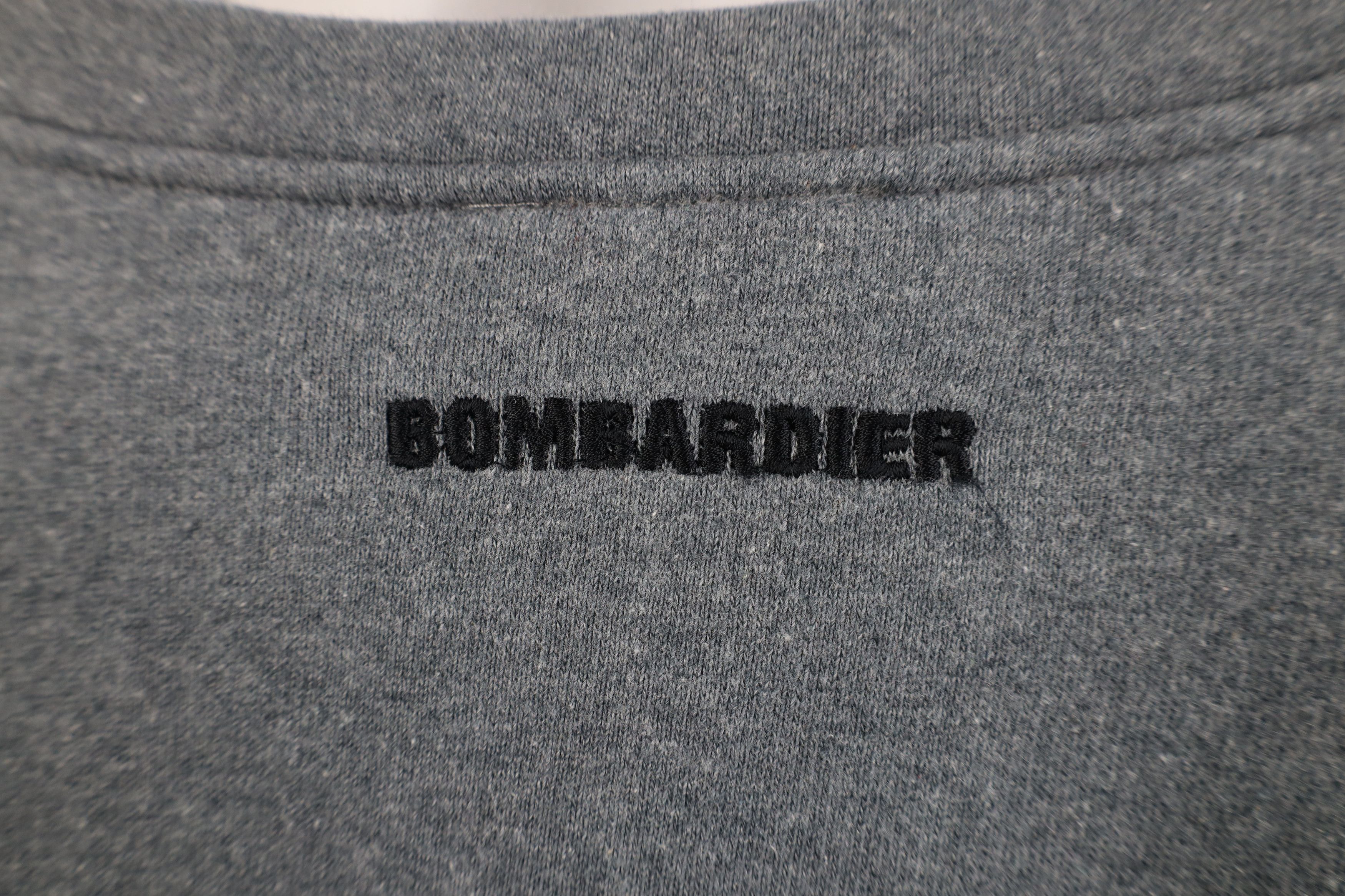 Vintage Vintage 90s Ski Doo Bombardier Ribbed Knit Sweatshirt Gray Size L / US 10 / IT 46 - 10 Thumbnail