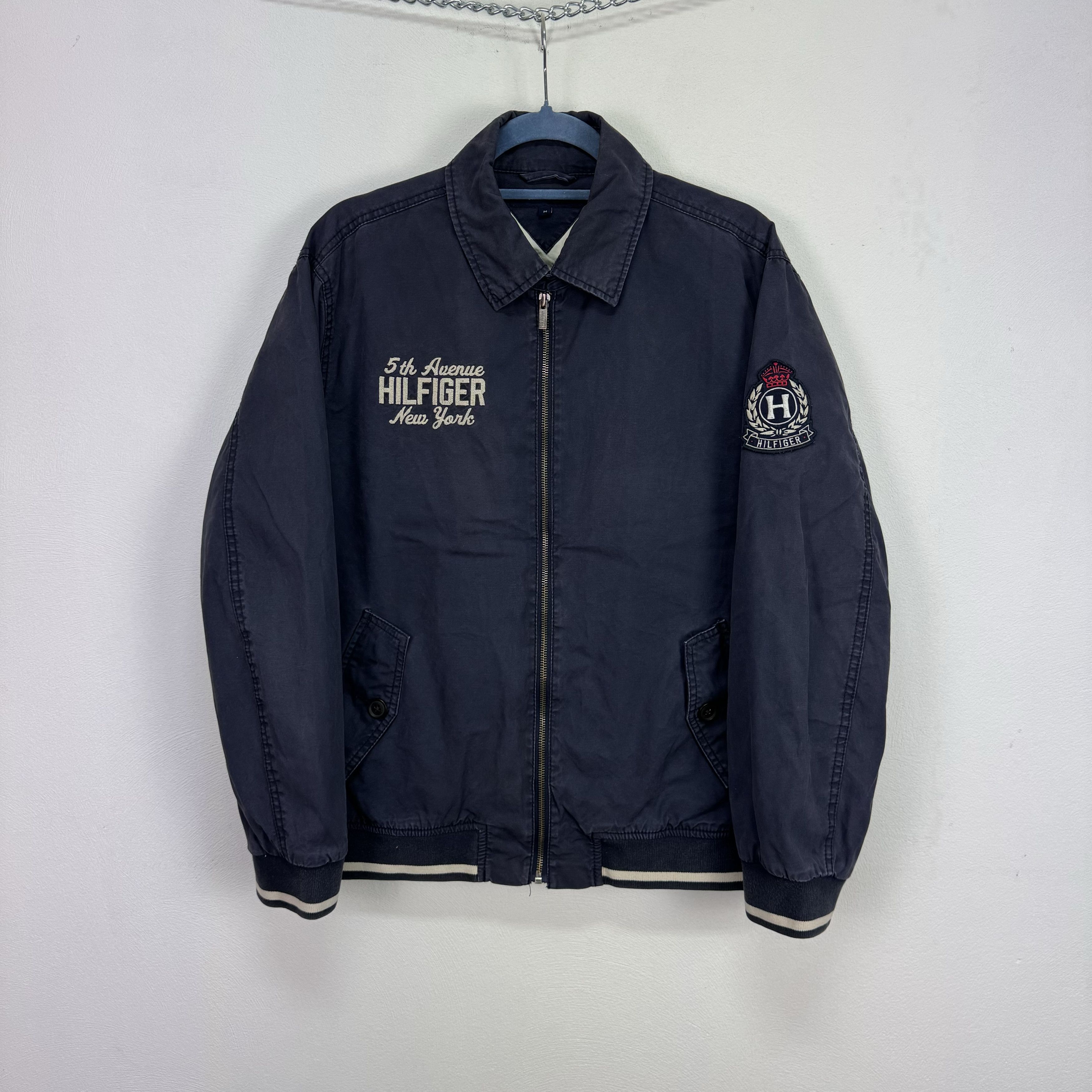 Tommy Hilfiger × Vintage TOMMY HILFIGER VINTAGE FADED JACKET VARSITY COLLEGE NEW YORK Size US M / EU 48-50 / 2 - 2 Thumbnail