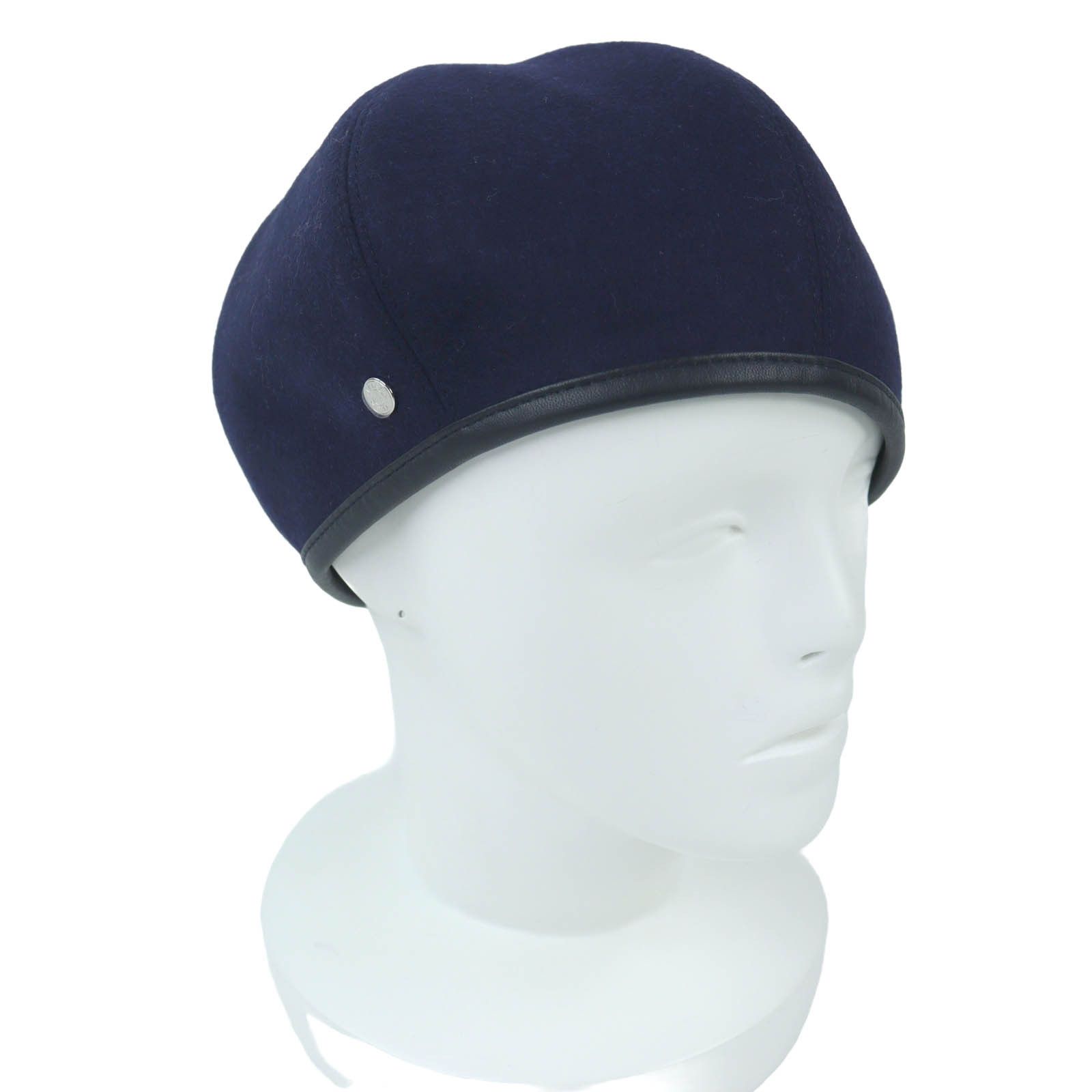 Hermes Hermès Gabriel Wool Beret 57 Textile Hats DUTY FREE for USA