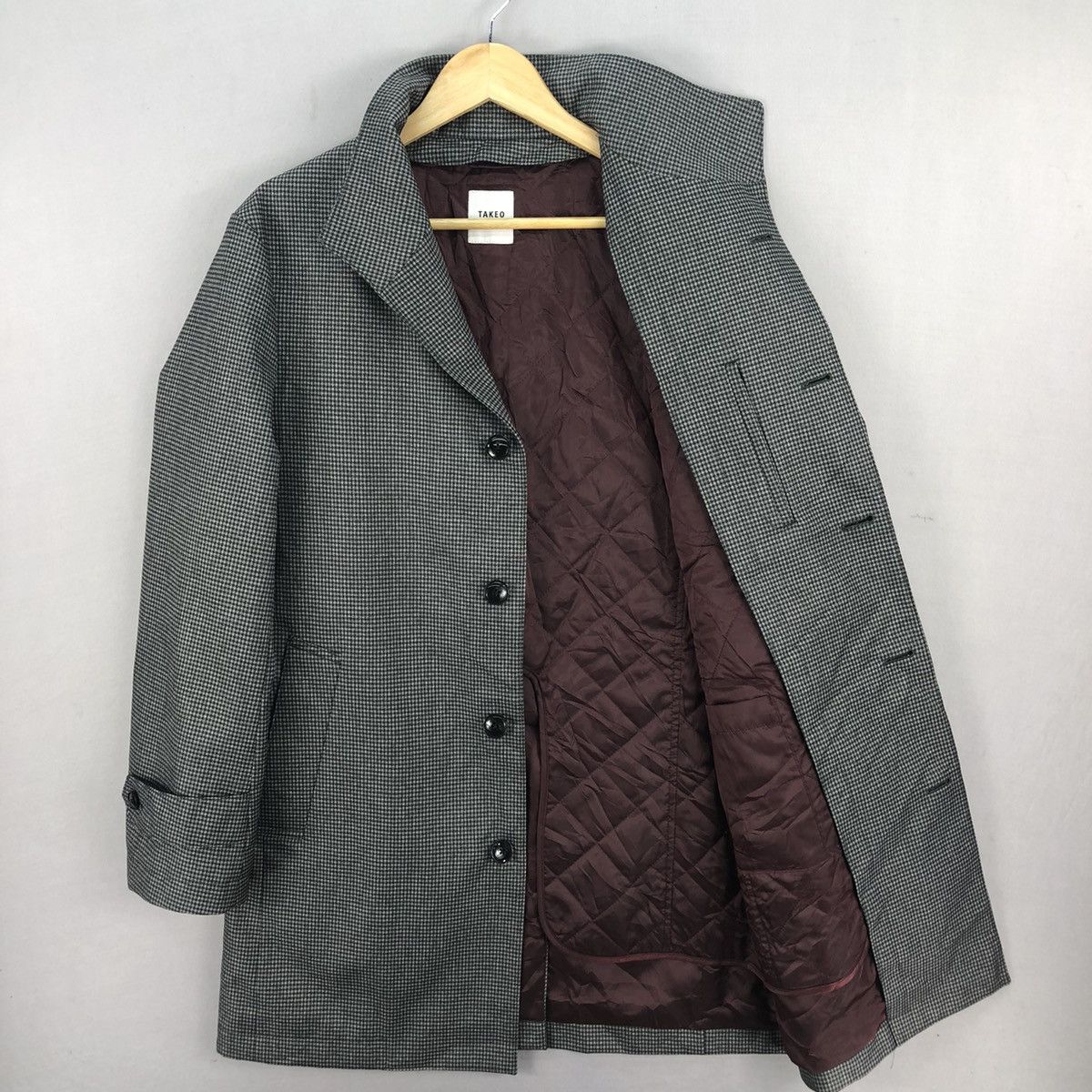 Takeo Kikuchi Vintage Takeo Kikuchi Houndstooth Fishtail Long Jacket Size US M / EU 48-50 / 2 - 5 Thumbnail