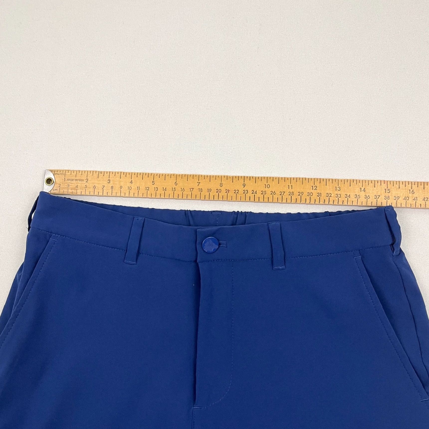 Mizzen+Main Mizzen + Main Helmsman Pants Mens 32 x 29 Slim Tapered Jogger Stretch Casual Blue polyester blend Denim? No. Size US 32 / EU 48 - 5 Thumbnail